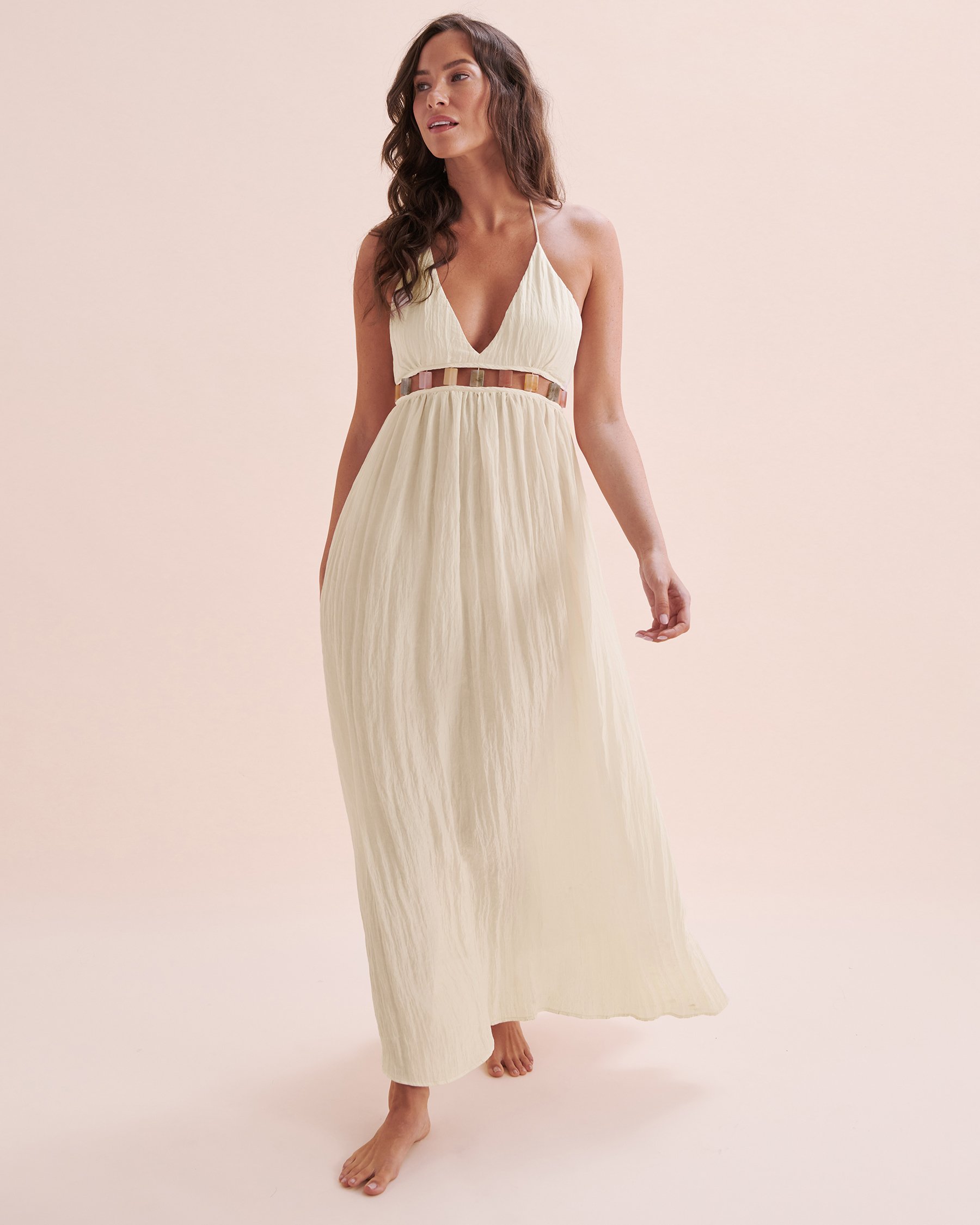 IBIZA BY ANNE COLE Robe longue à bijoux Mirage Blanc cassé CU12965 - Voir6