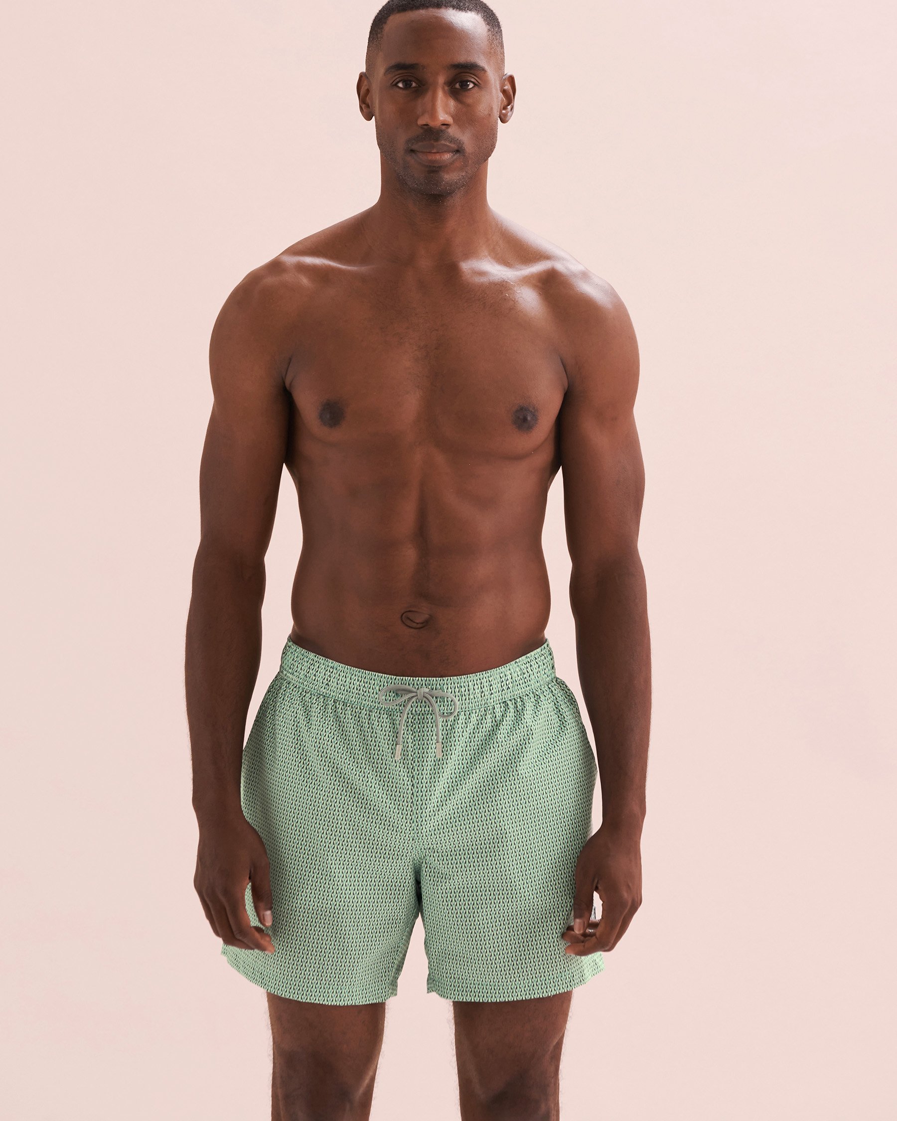 PUBLIC BEACH Micro Geo Volley Swimsuit Green PB7612BIK - View6