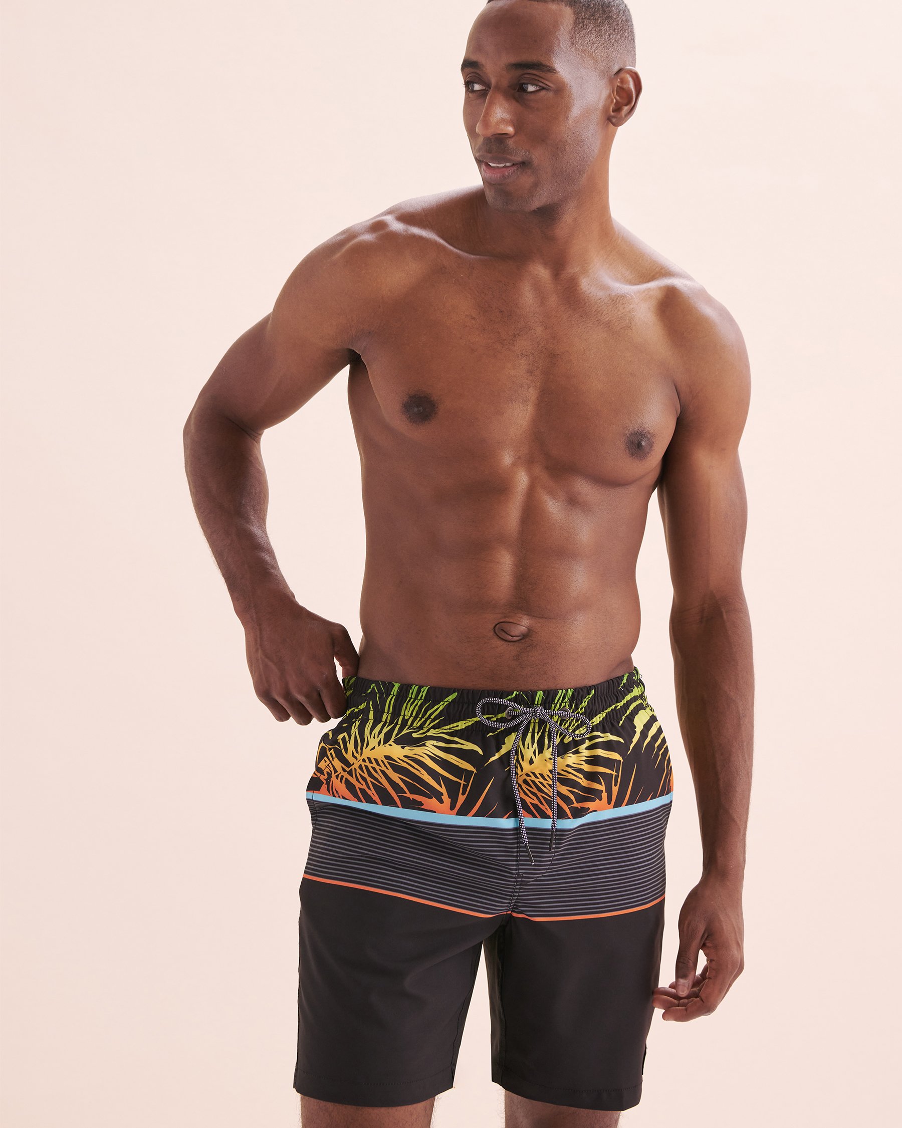 LUCKY ALOHA Rays Volley Swimsuit Black RYS1350 - View4