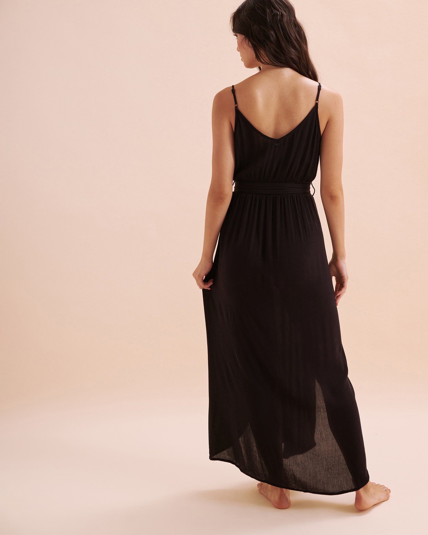 TROPIK Gauze Long Dress Black 02300136 - View6
