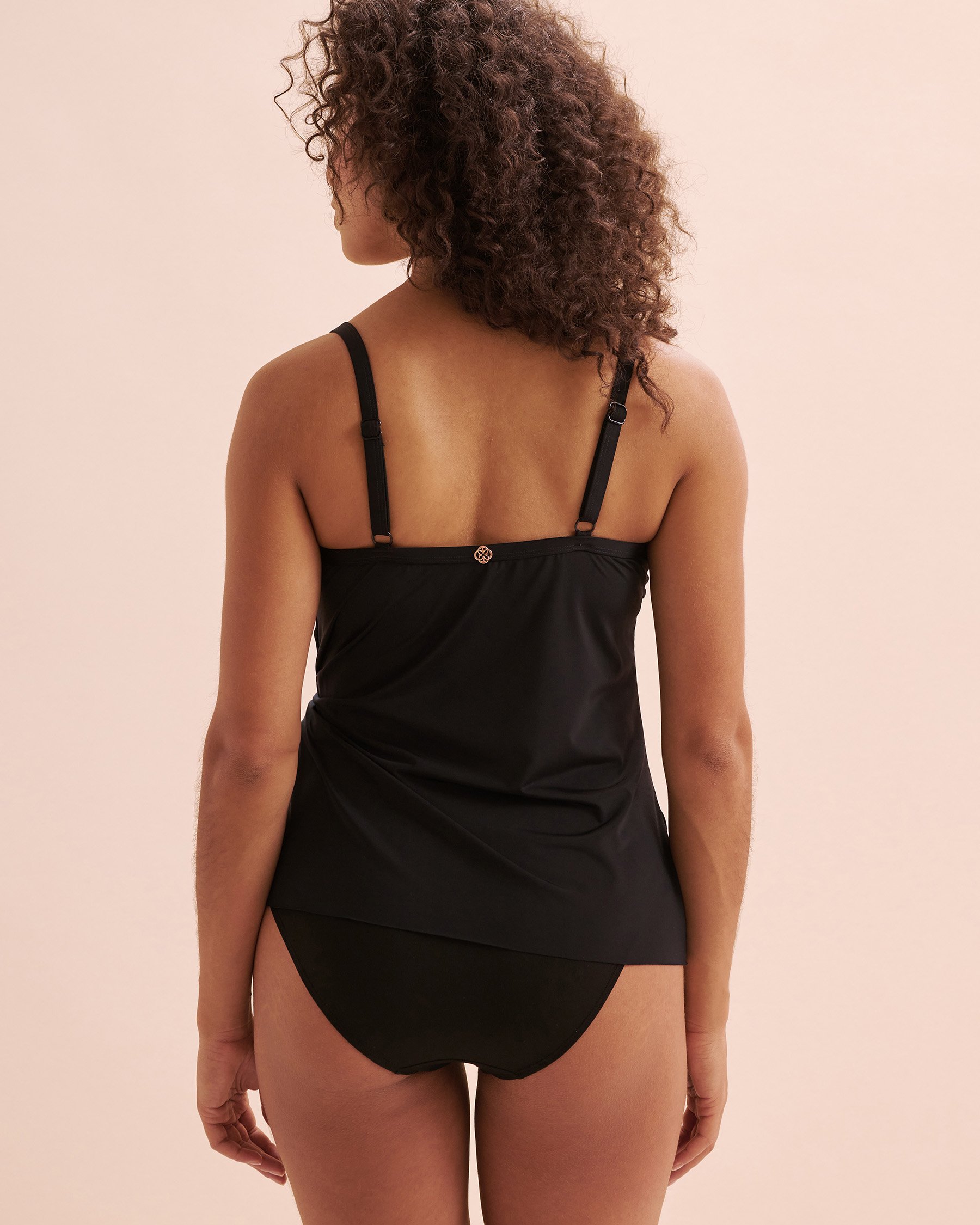 TURQUOISE COUTURE Side Knot Tankini Top Black 01100338 - View2