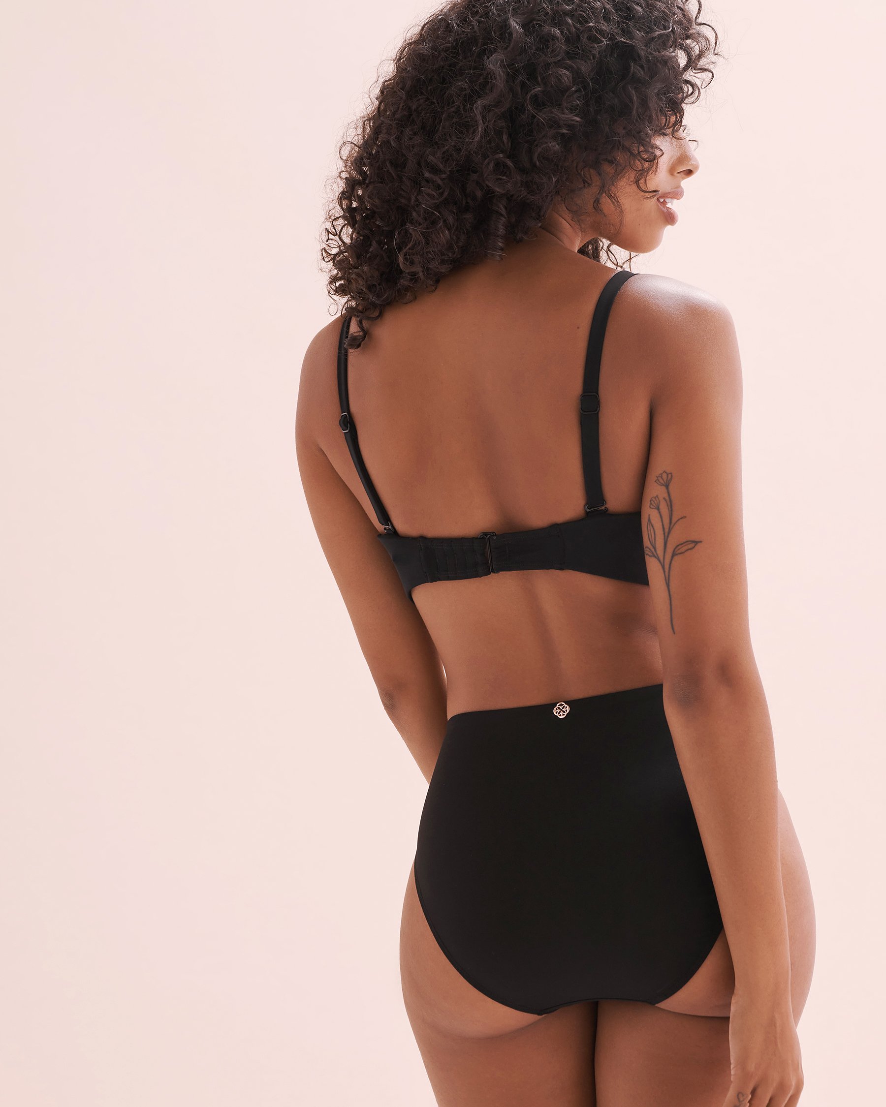 TURQUOISE COUTURE Haut de bikini bandeau bonnet D Noir 01200085 - Voir4