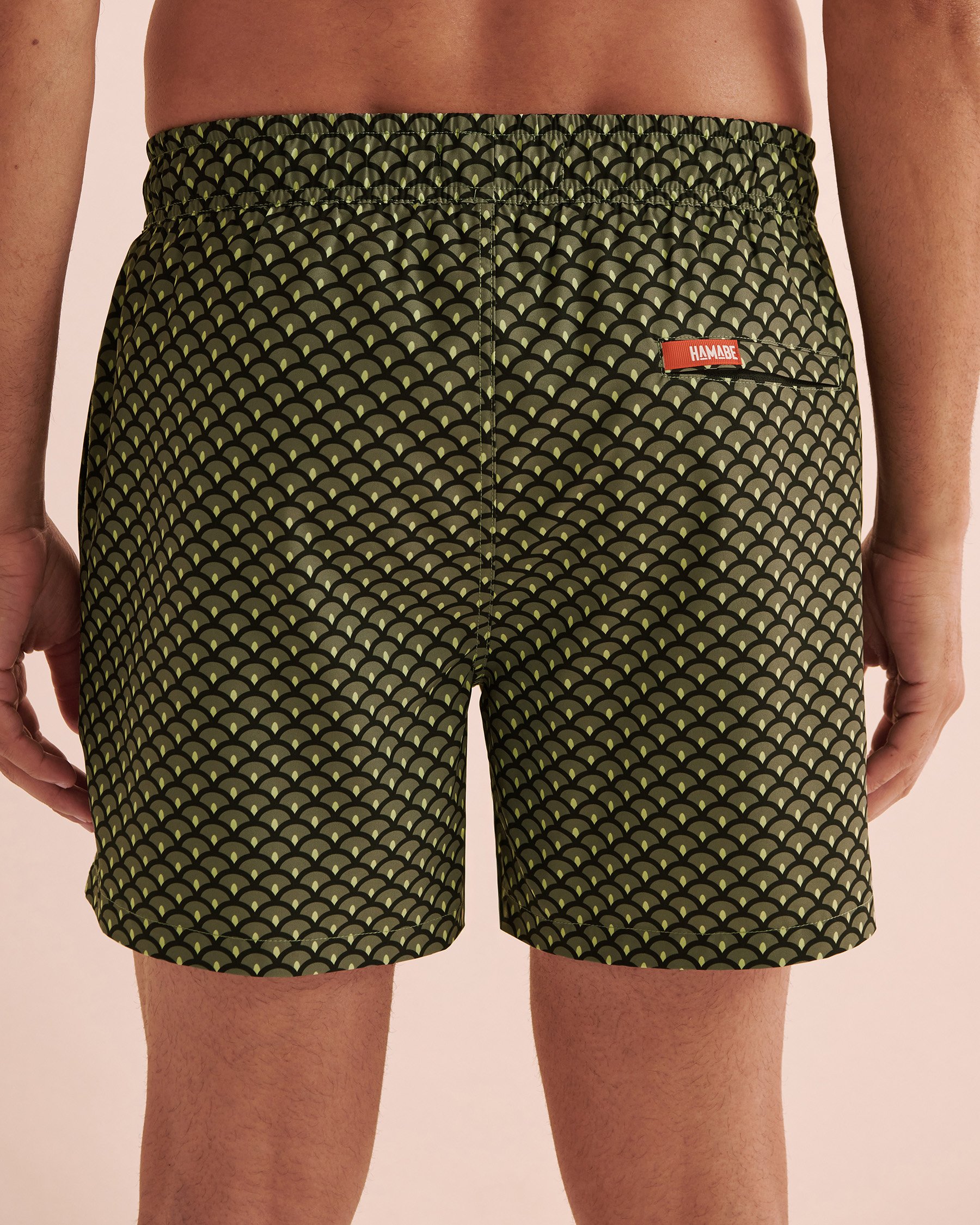 HAMABE Volley Swimsuit Black Geometric 03100041 - View2