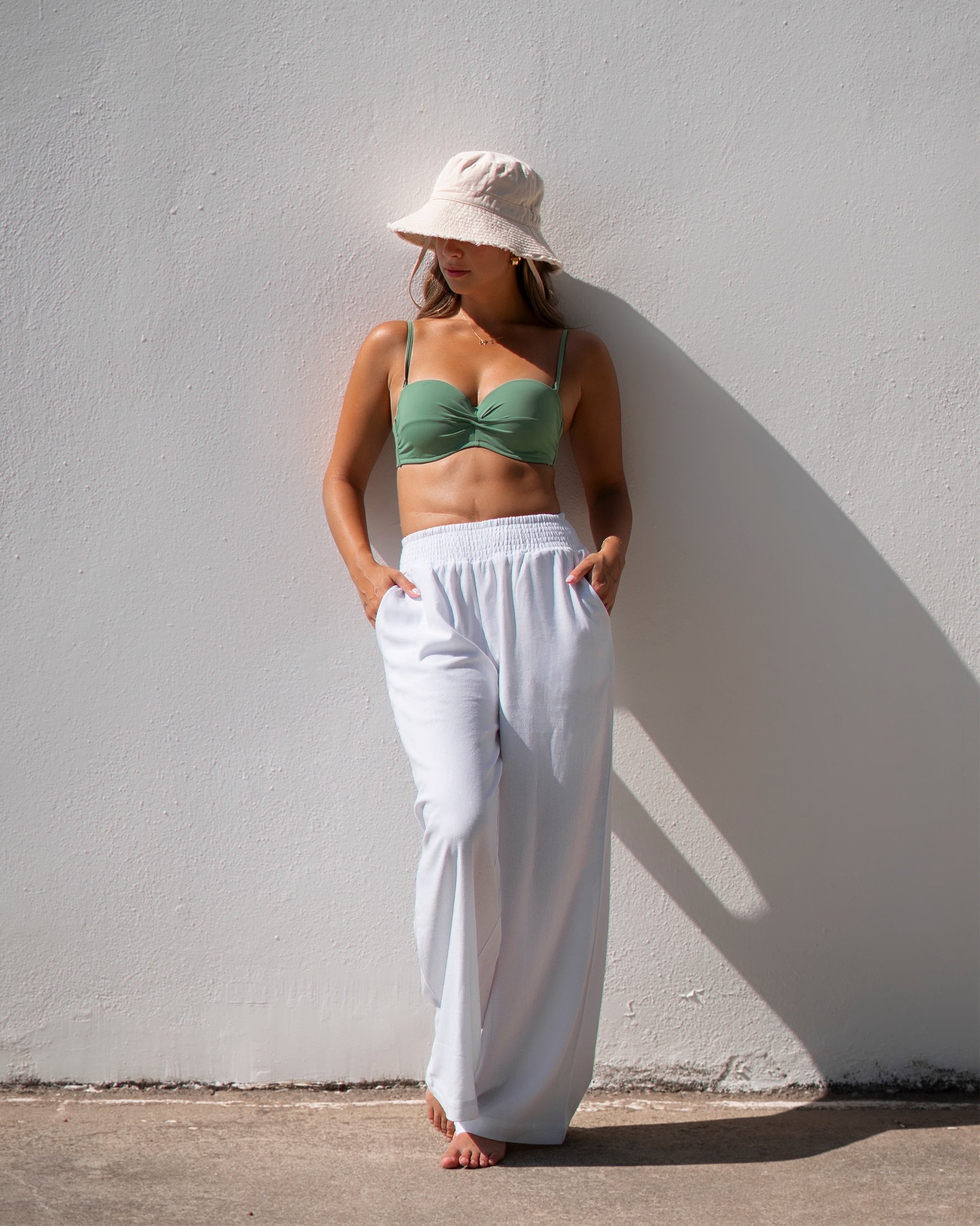 OFF THE BEACH Wide Leg Pants White 02200075 - View1