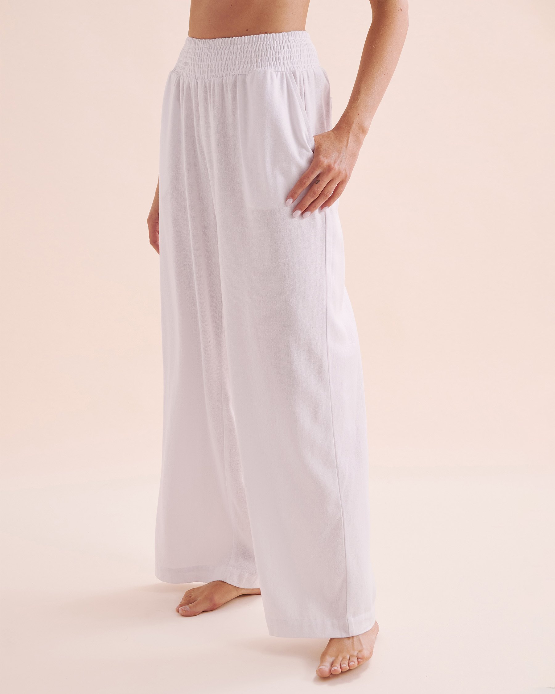 OFF THE BEACH Wide Leg Pants White 02200075 - View4