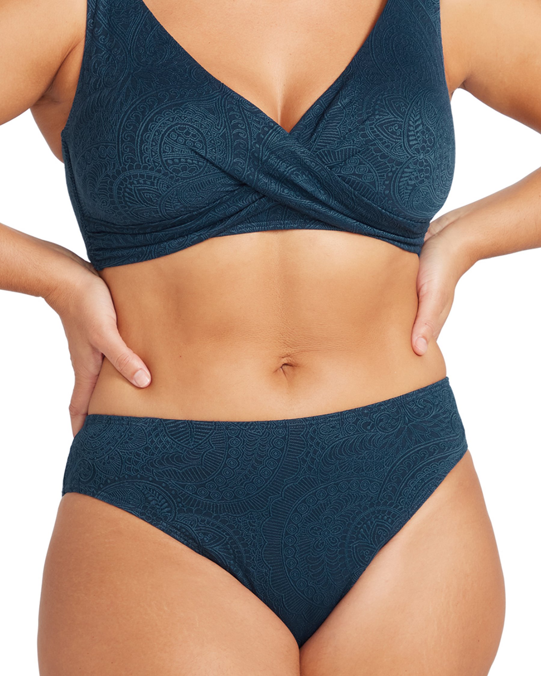 ARTESANDS Bas de bikini classique La Traviata Delacroix Bleu Marine AT4006LT - Voir8