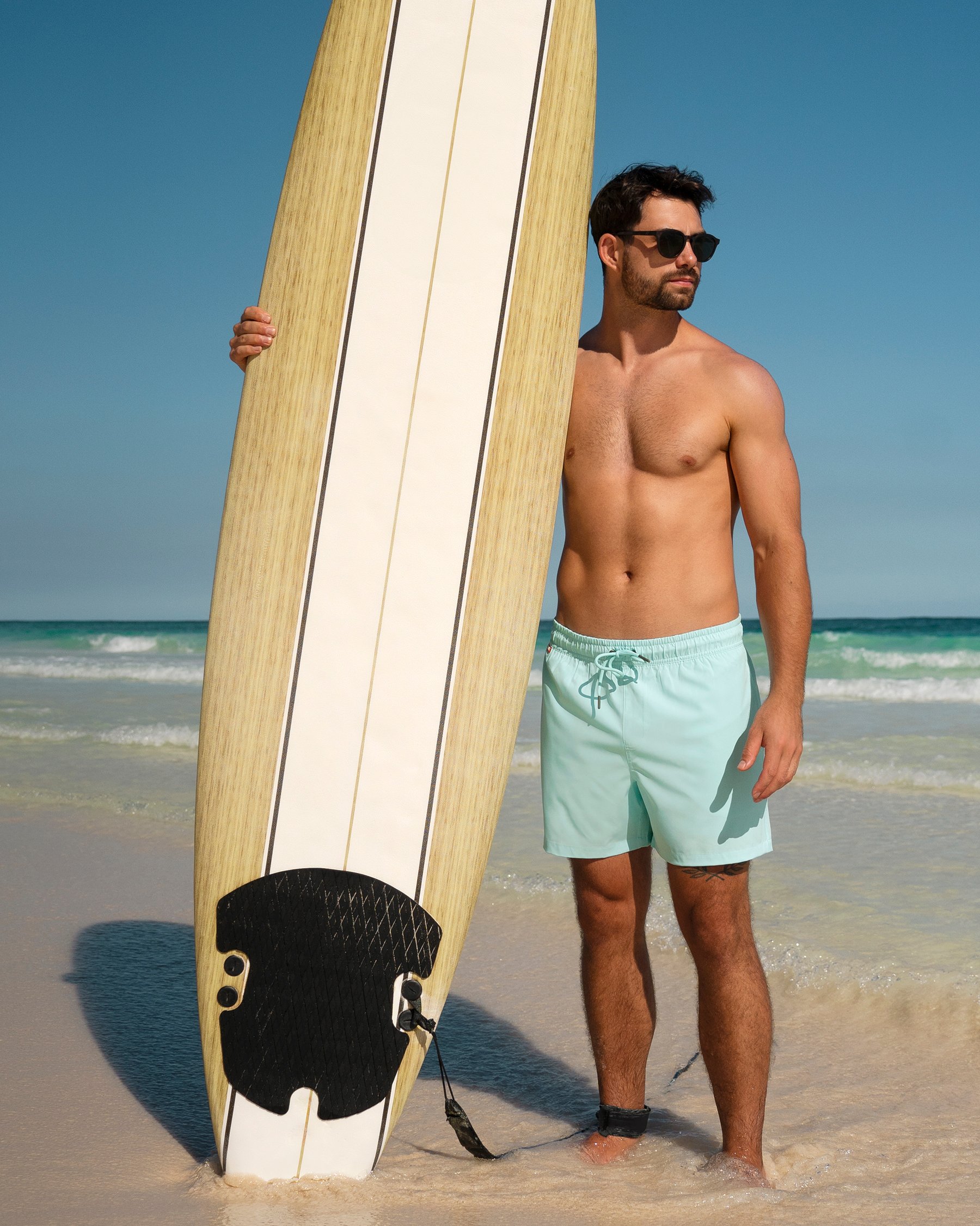 HAMABE Volley Swimsuit Aquatic Blue 03100043 - View1