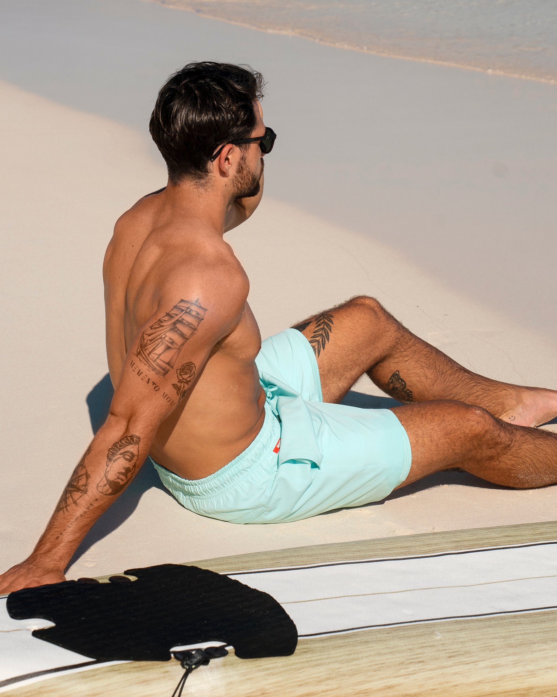 HAMABE Maillot volley Bleu aquatique 03100043 - Voir4