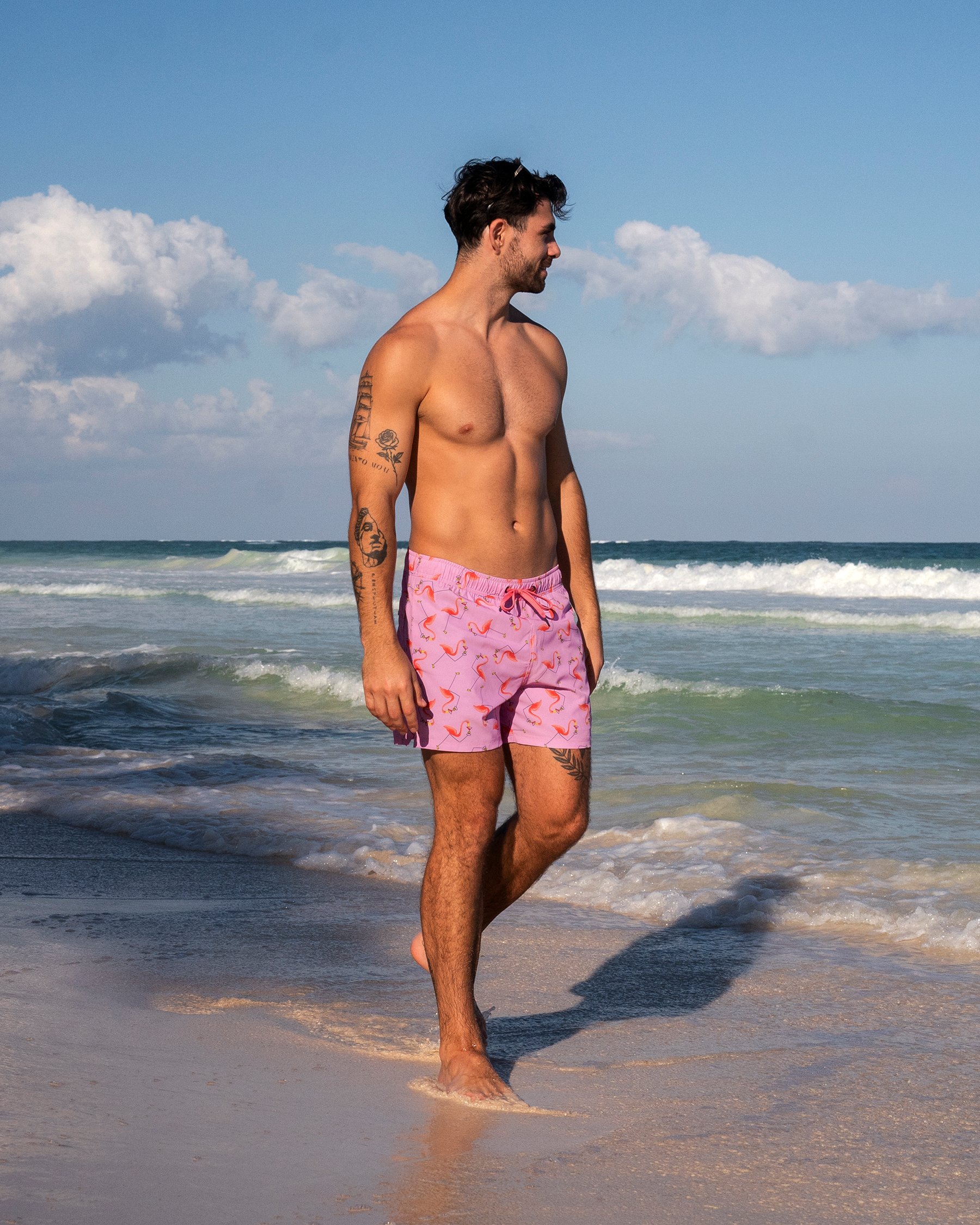 SAXX Maillot volley Oh Buoy Imprimé flamant rose SXSW03L - View1