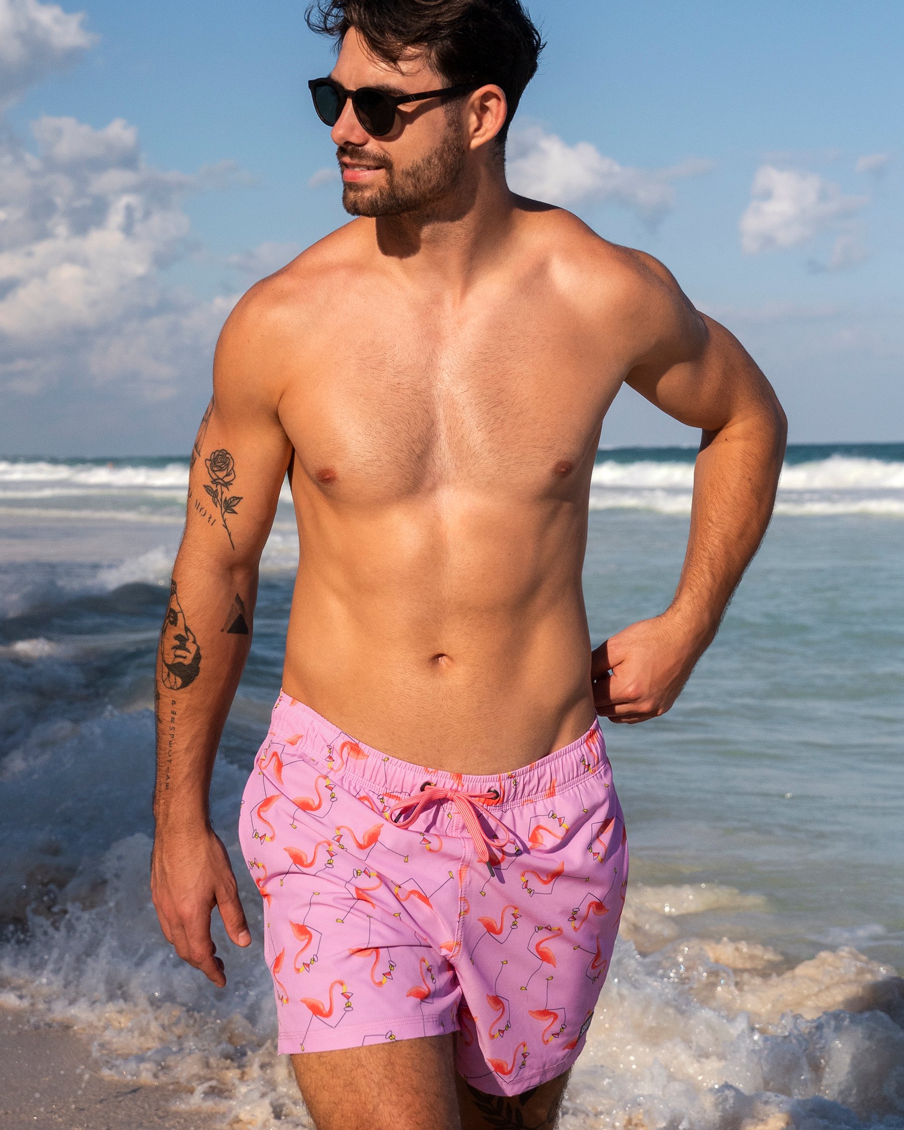 SAXX Maillot volley Oh Buoy Imprimé flamant rose SXSW03L - View2