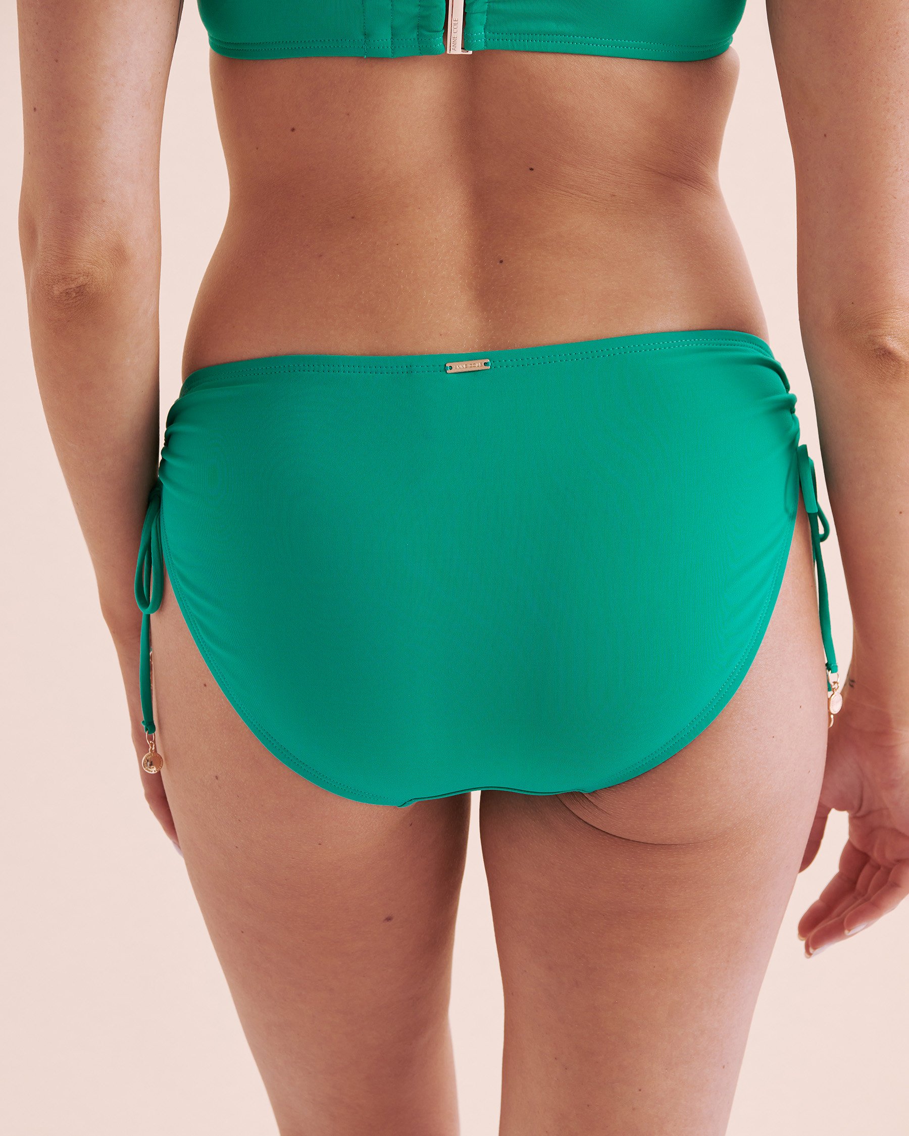 ANNE COLE Bas de bikini noué aux hanches Alex Live In Color Vert Aqua MYMB30001 - Voir7