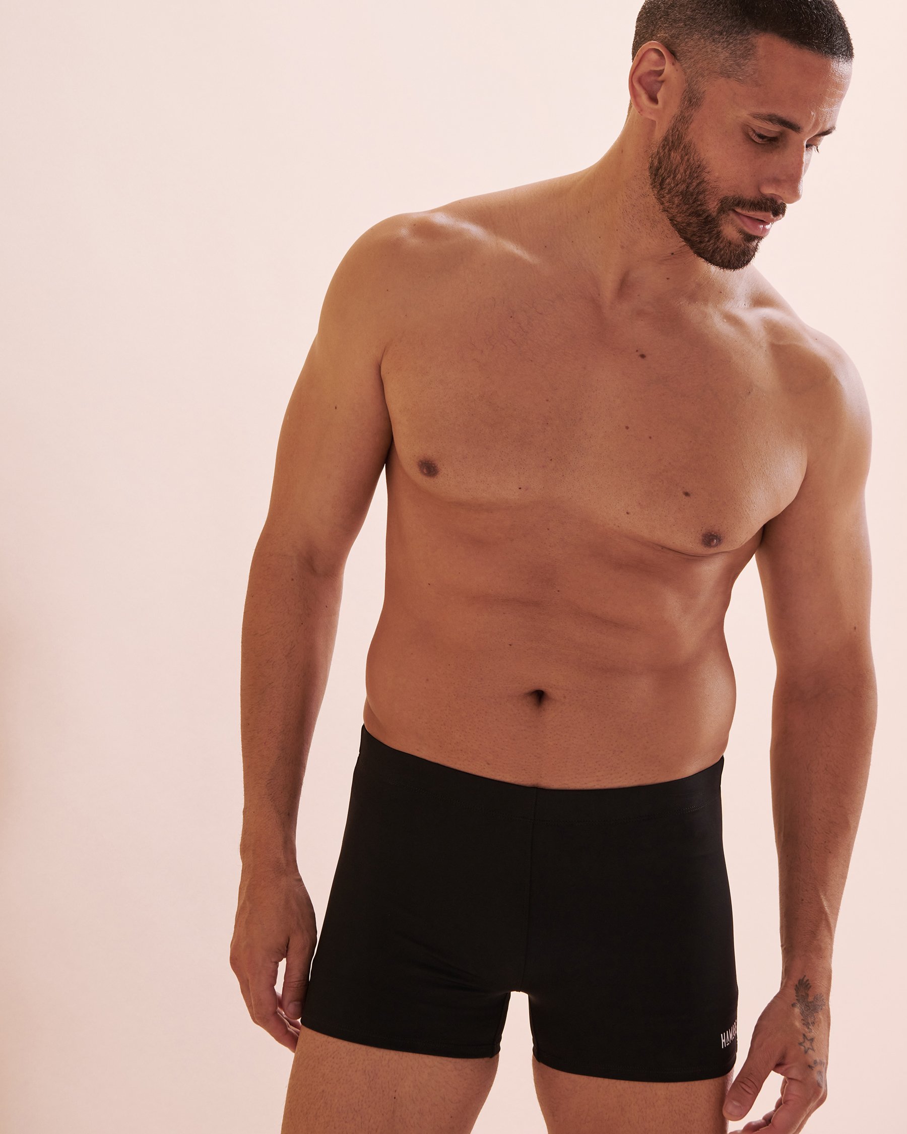 HAMABE Maillot de bain boxer Noire 03100045 - Voir4