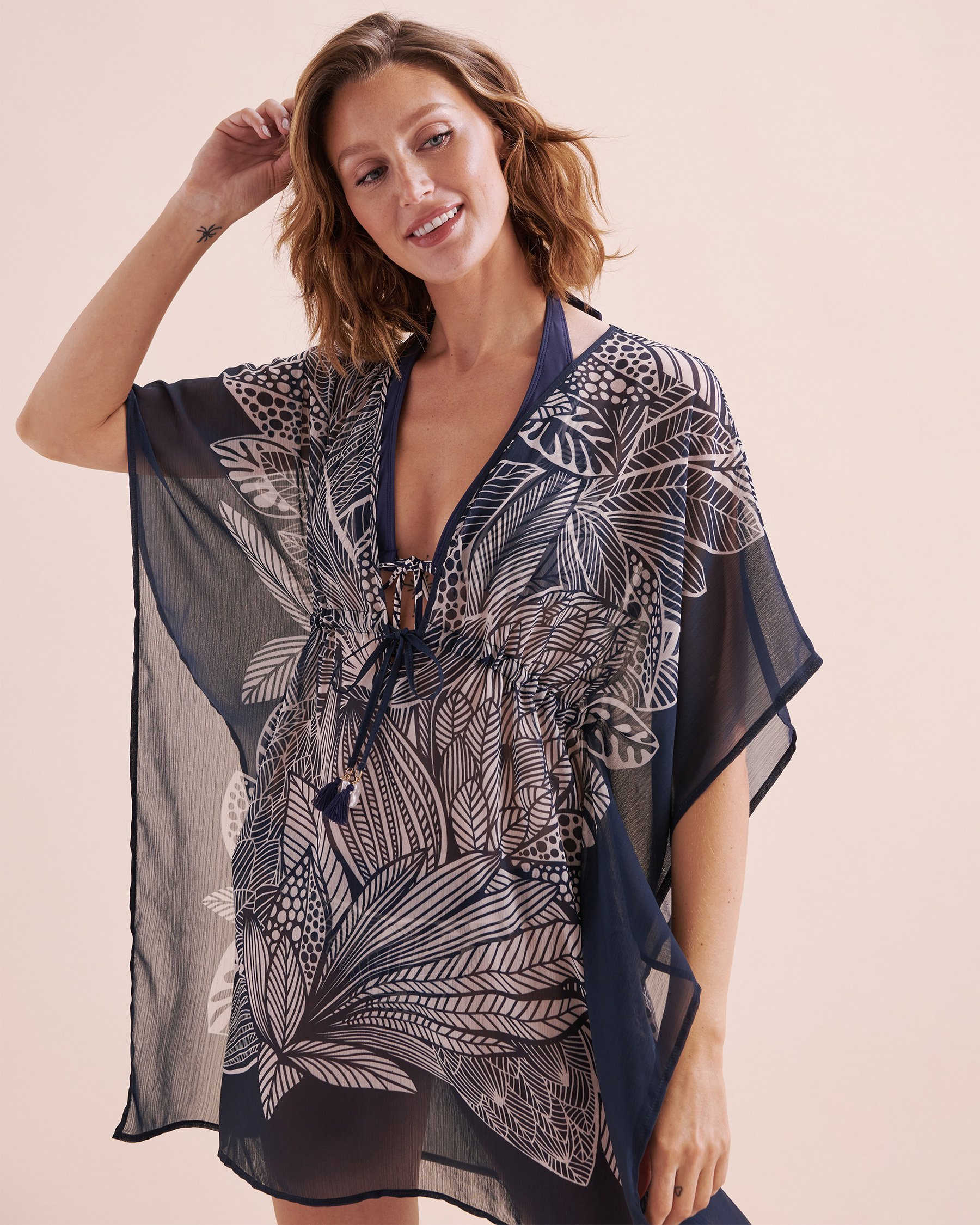BLEU ROD BEATTIE Bali Breeze Caftan Midnight Blue RBBB25802 - View4