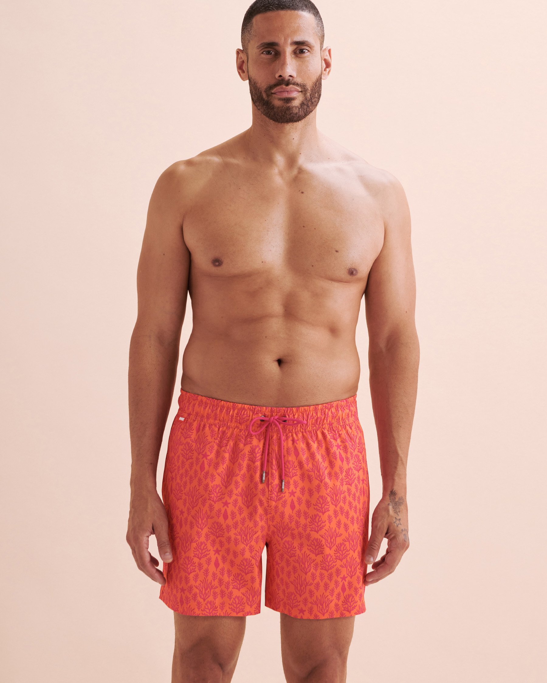 HAMABE Maillot volley Imprimé corail rose 03100043 - View6