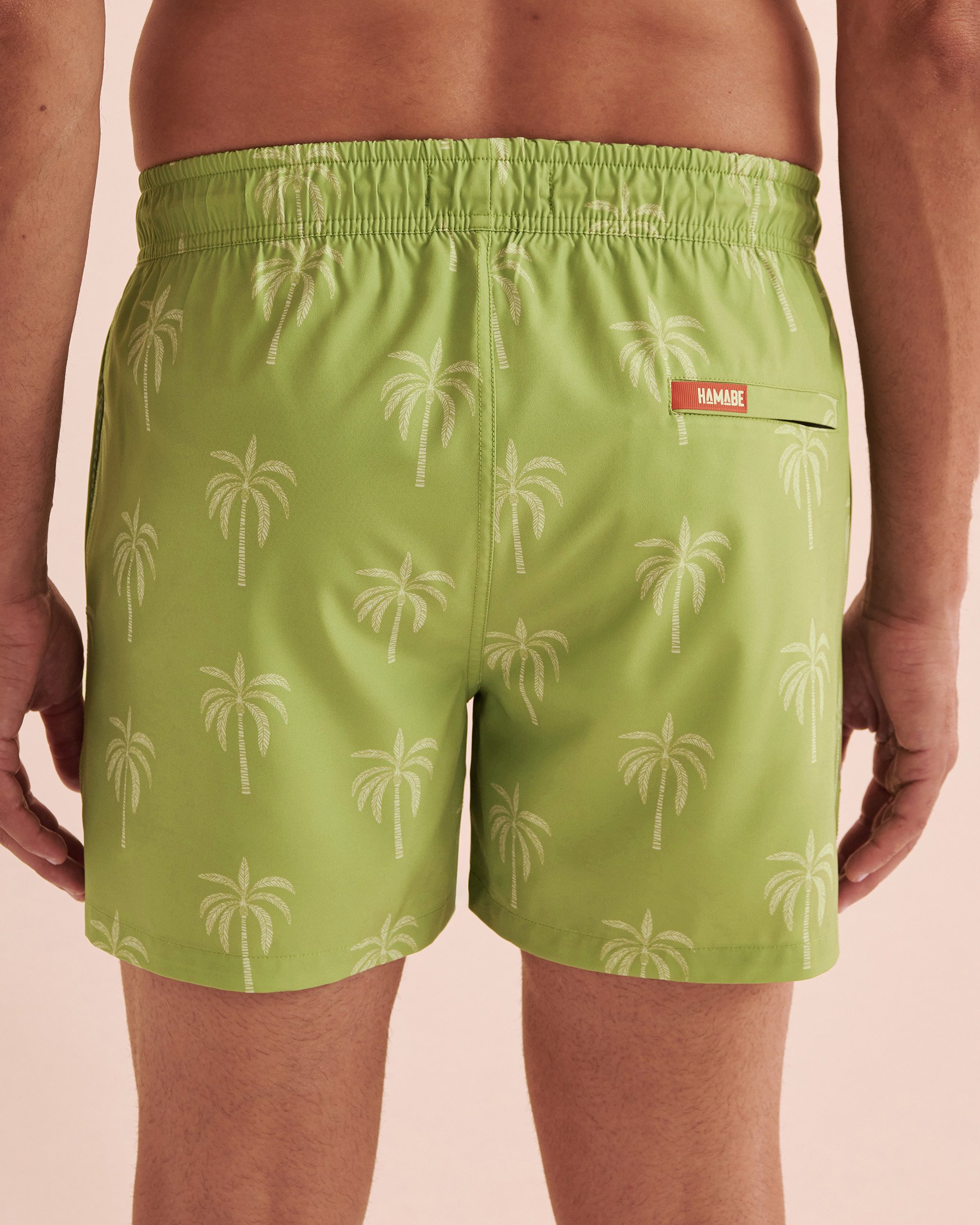 HAMABE Volley Swimsuit Green Palm Tree Print 03100044 - View6