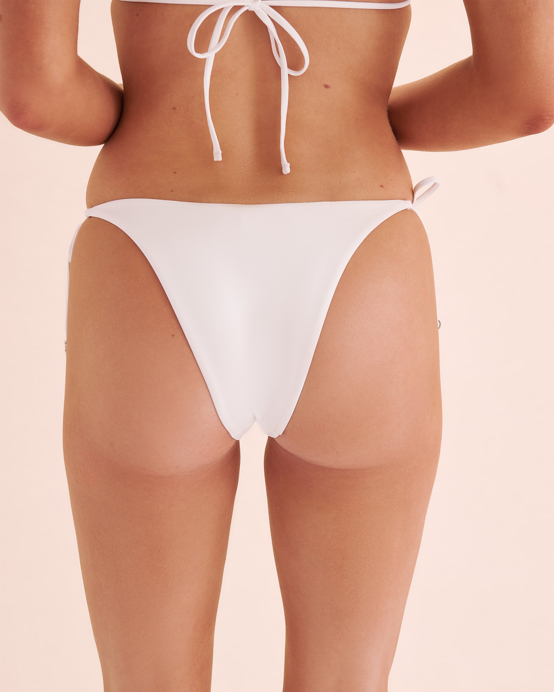 SEATONIC Bas de bikini tanga noué aux hanches High Gloss Blanc irisé 01300386 - Voir3