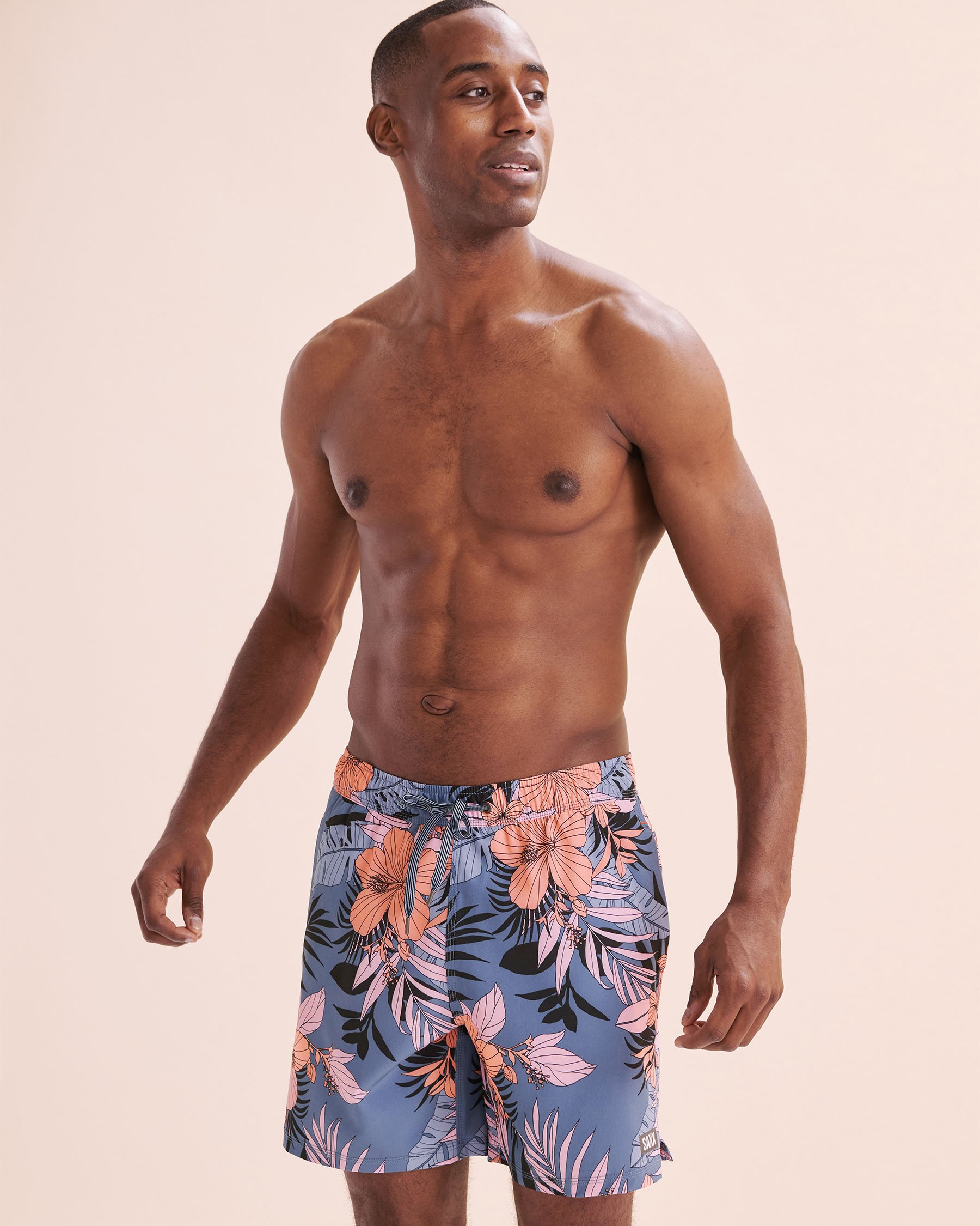 SAXX Oh Buoy Volley Swimsuit Blue Jungle Print SXSW04L - View5