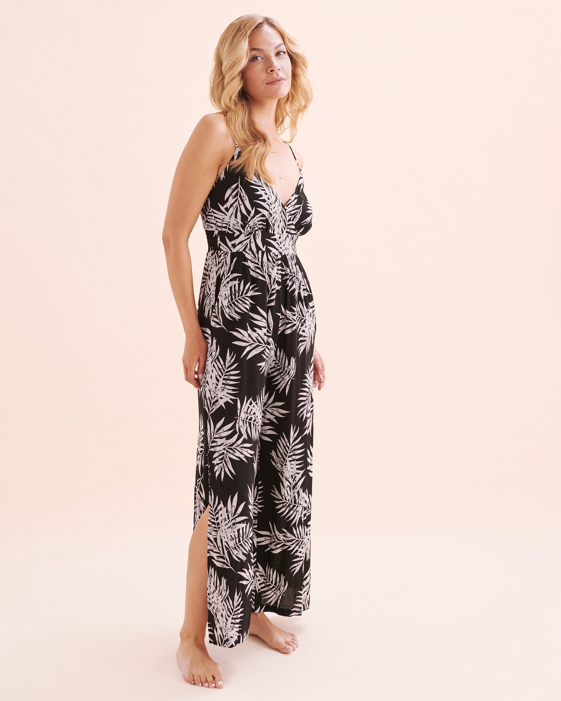 OFF THE BEACH Tropical Foliage Sleeveless Jumpsuit Tropical foliage print 02300143 - View9