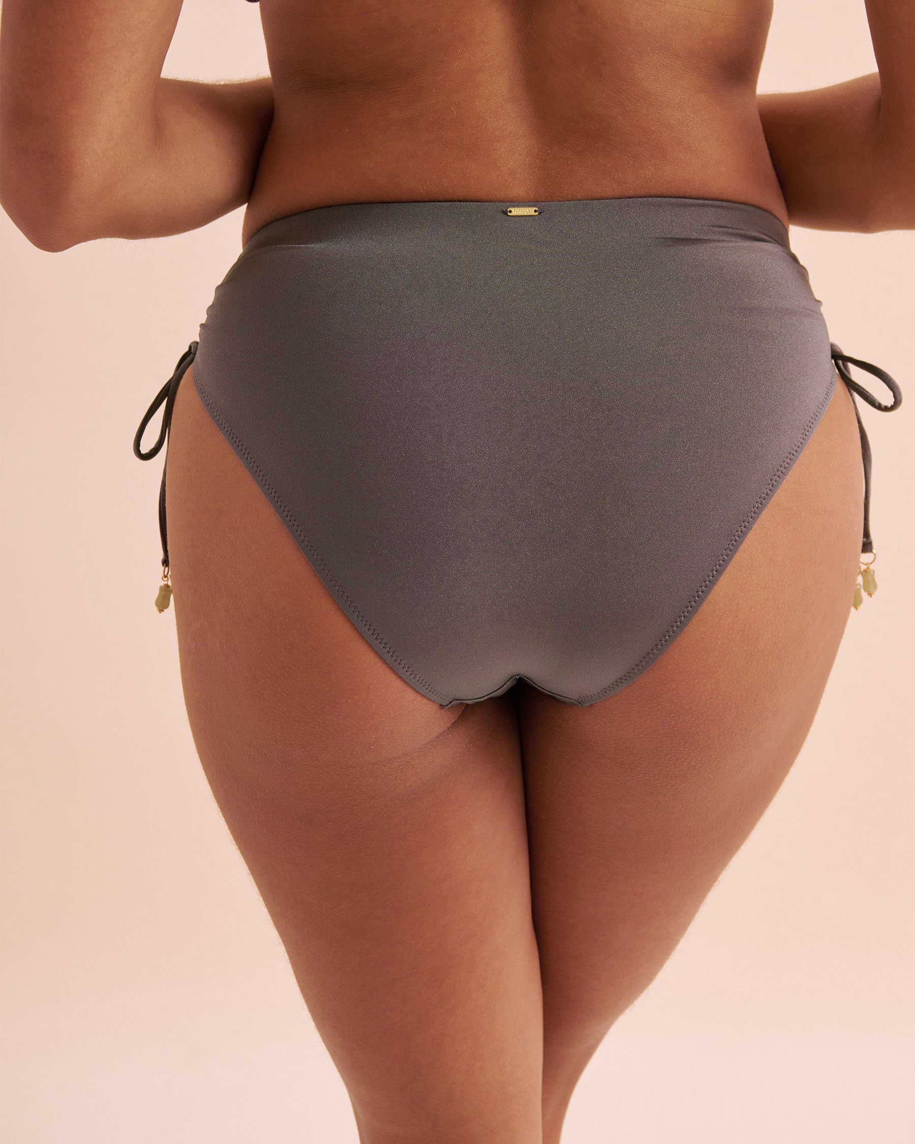 EVERYDAY SUNDAY Bas de bikini taille haute rétro Radiant Nature Gris Charbon ESBEAW04214 - Voir3