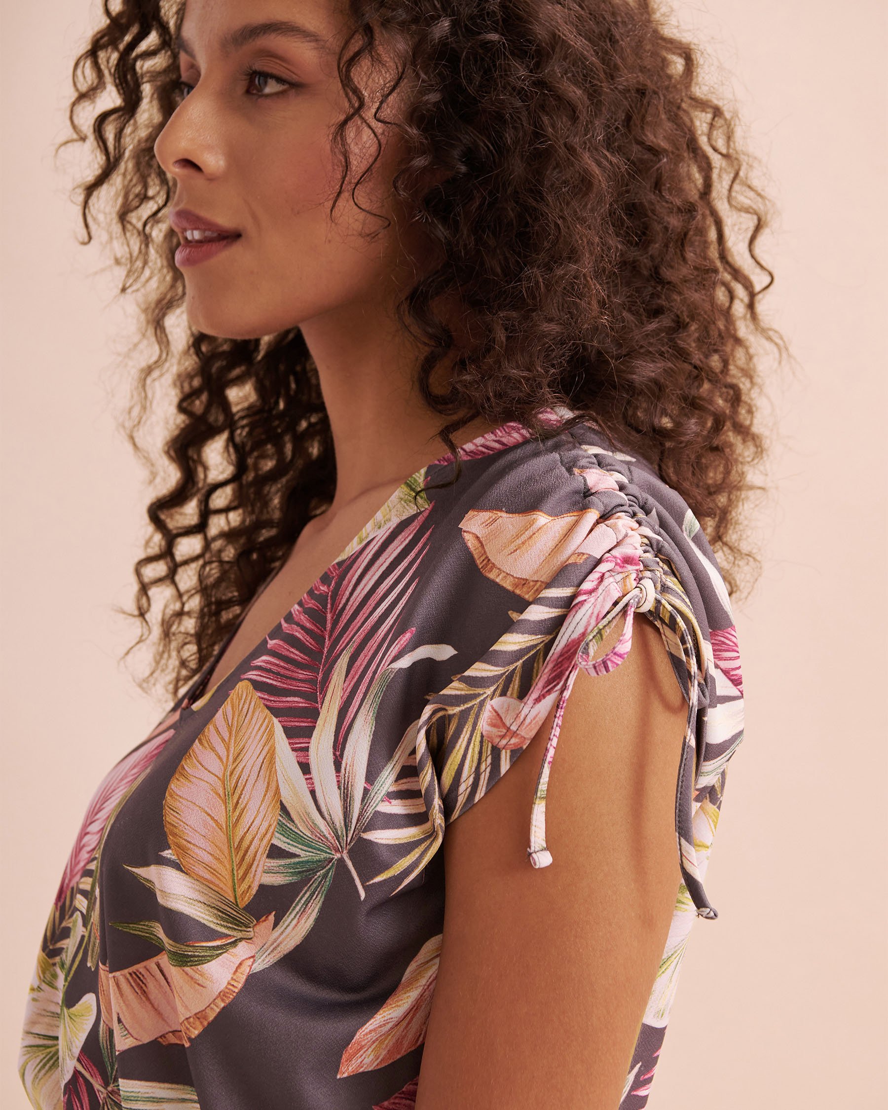 EVERYDAY SUNDAY Combinaison manches courtes Radiant Nature Imprimé gris nature ESBEAW04336 - Voir3