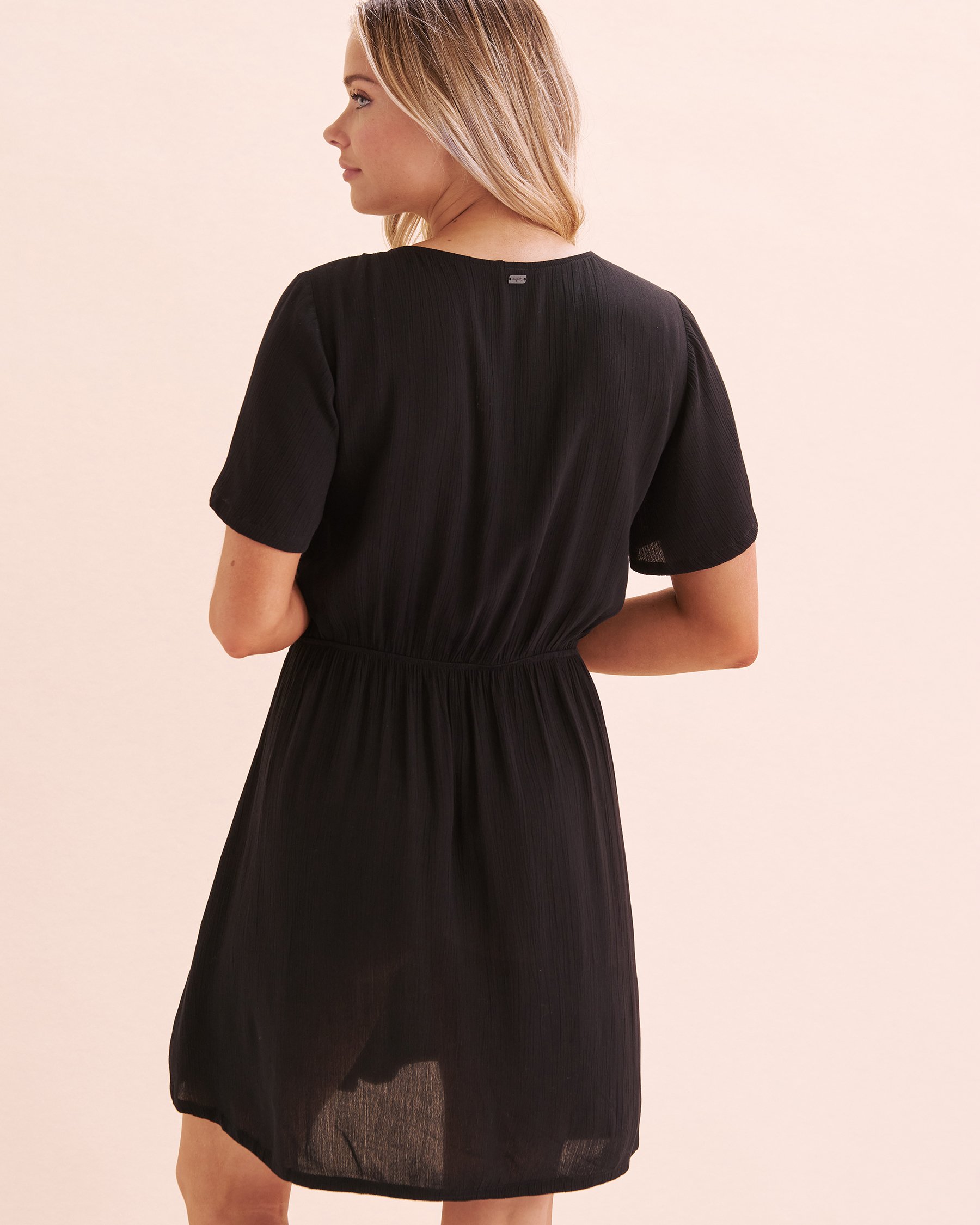 TROPIK Robe courte en gaze Noir 02300146 - View2