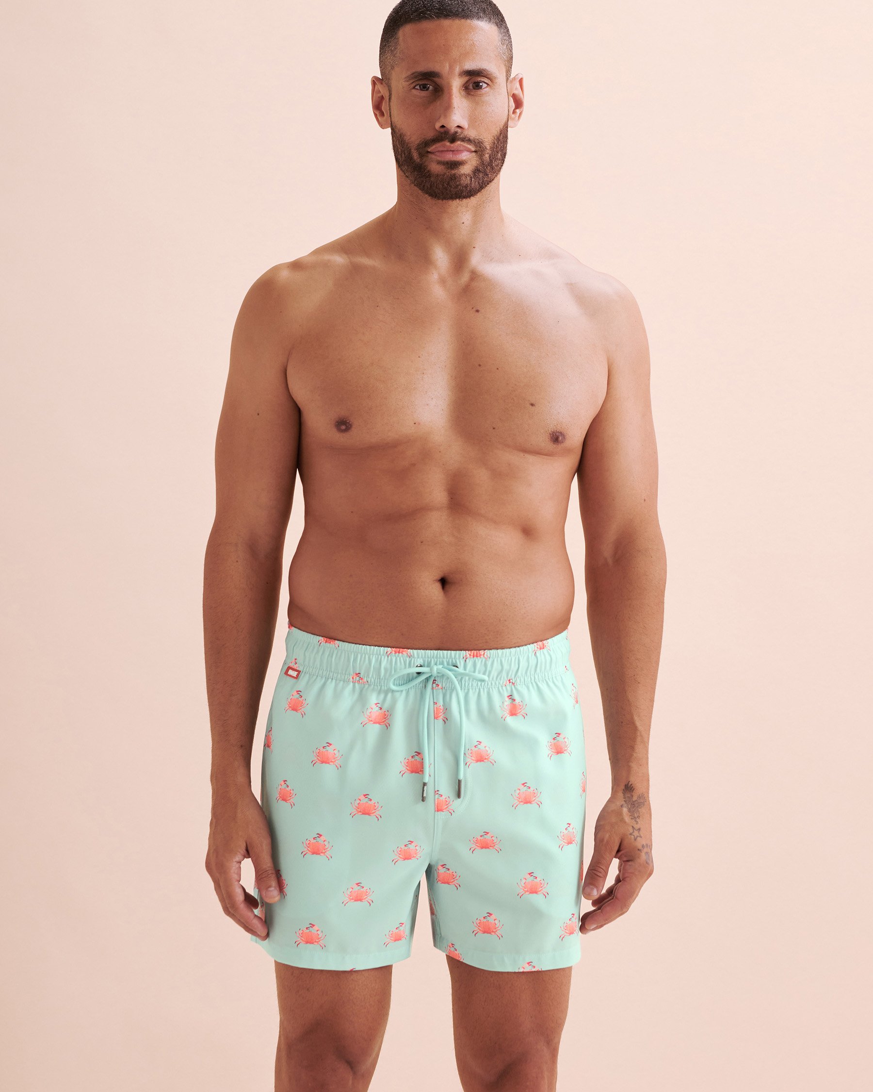 HAMABE Maillot volley Imprimé crabe bleu 03100044 - Voir10