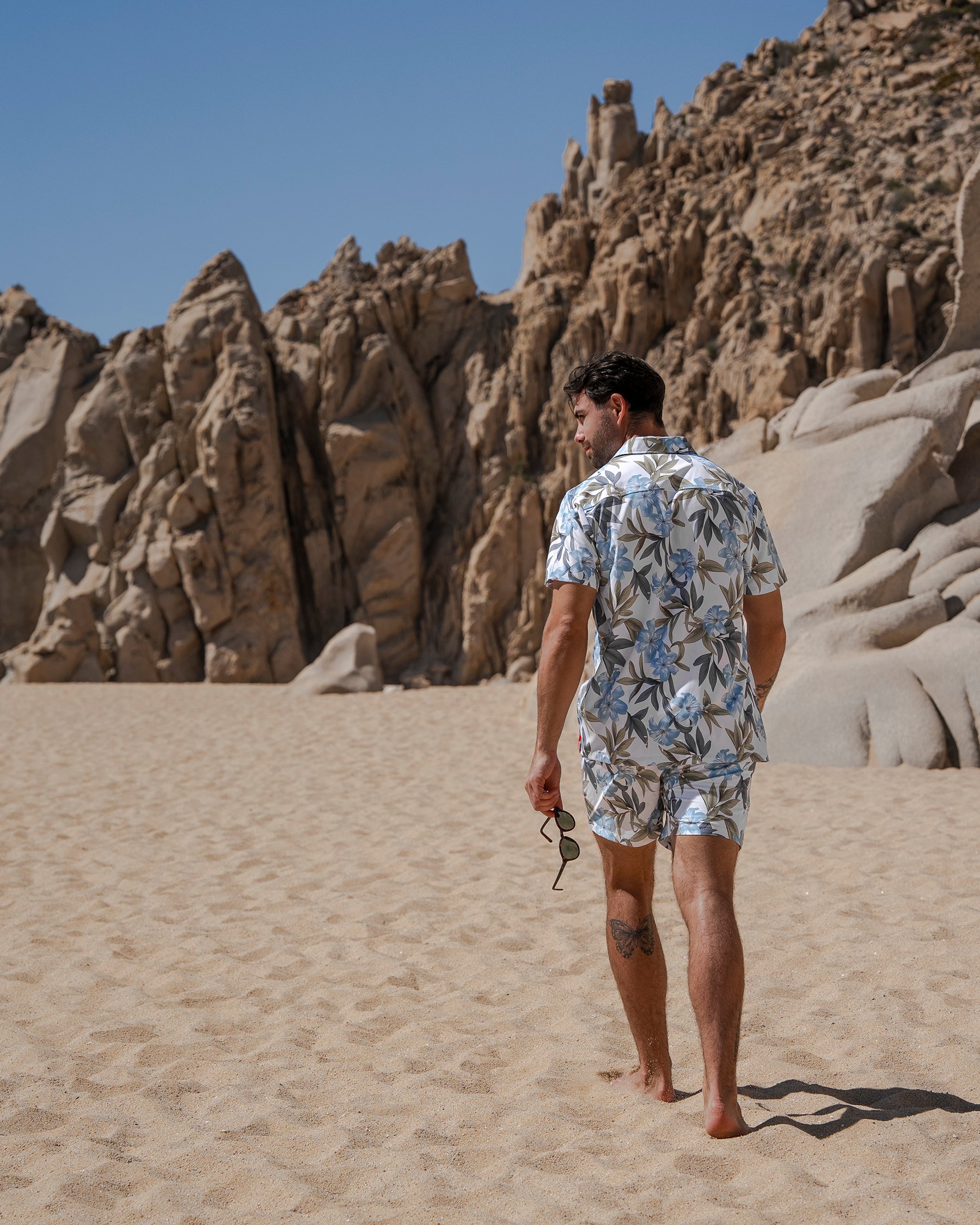 HAMABE Maillot volley avec longue doublure Bleu et blanc brillant 03100046 - View2