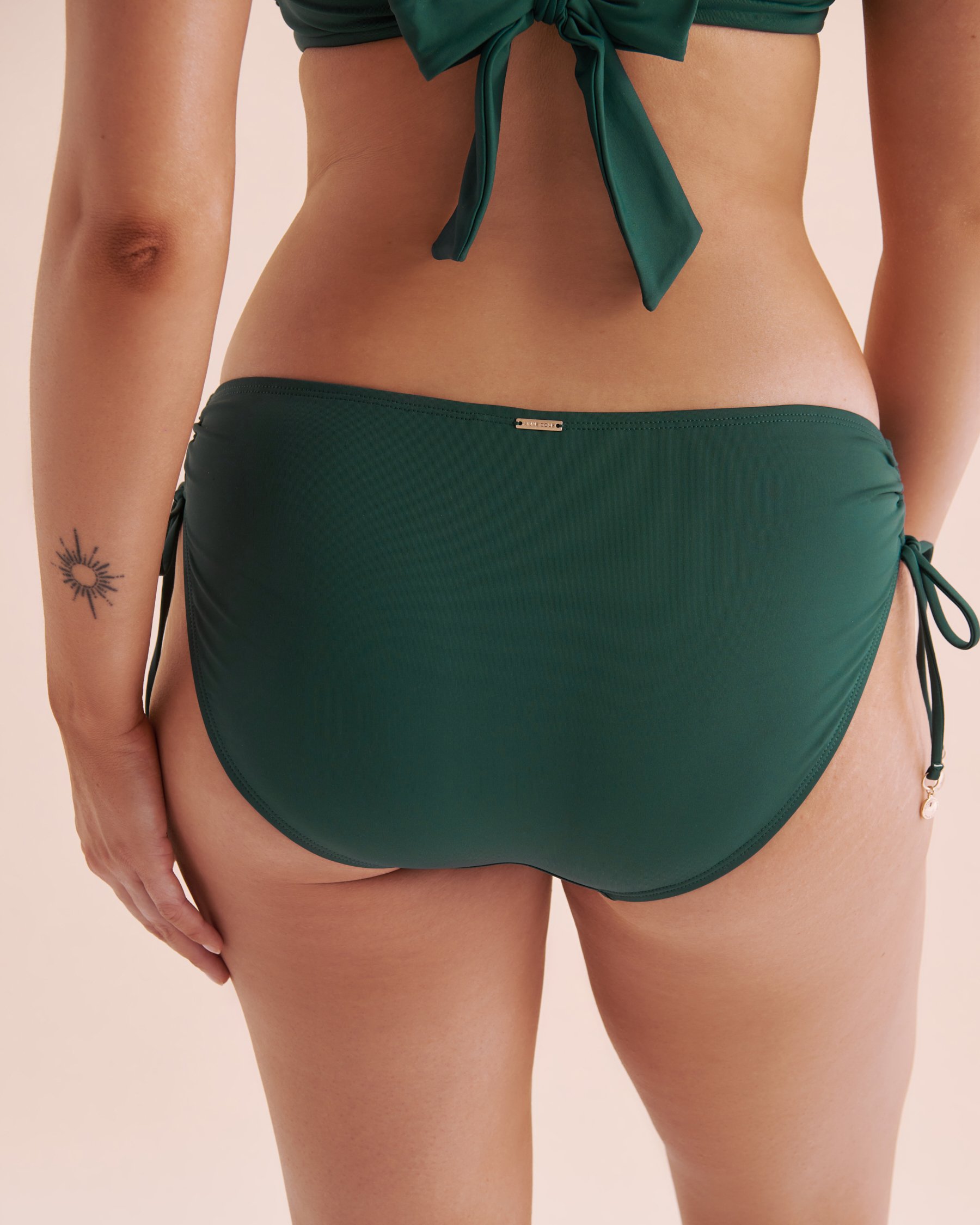 ANNE COLE Bas de bikini noué aux hanches ajustable Alex Live In Color Vert chasseur MYMB30001 - Voir6