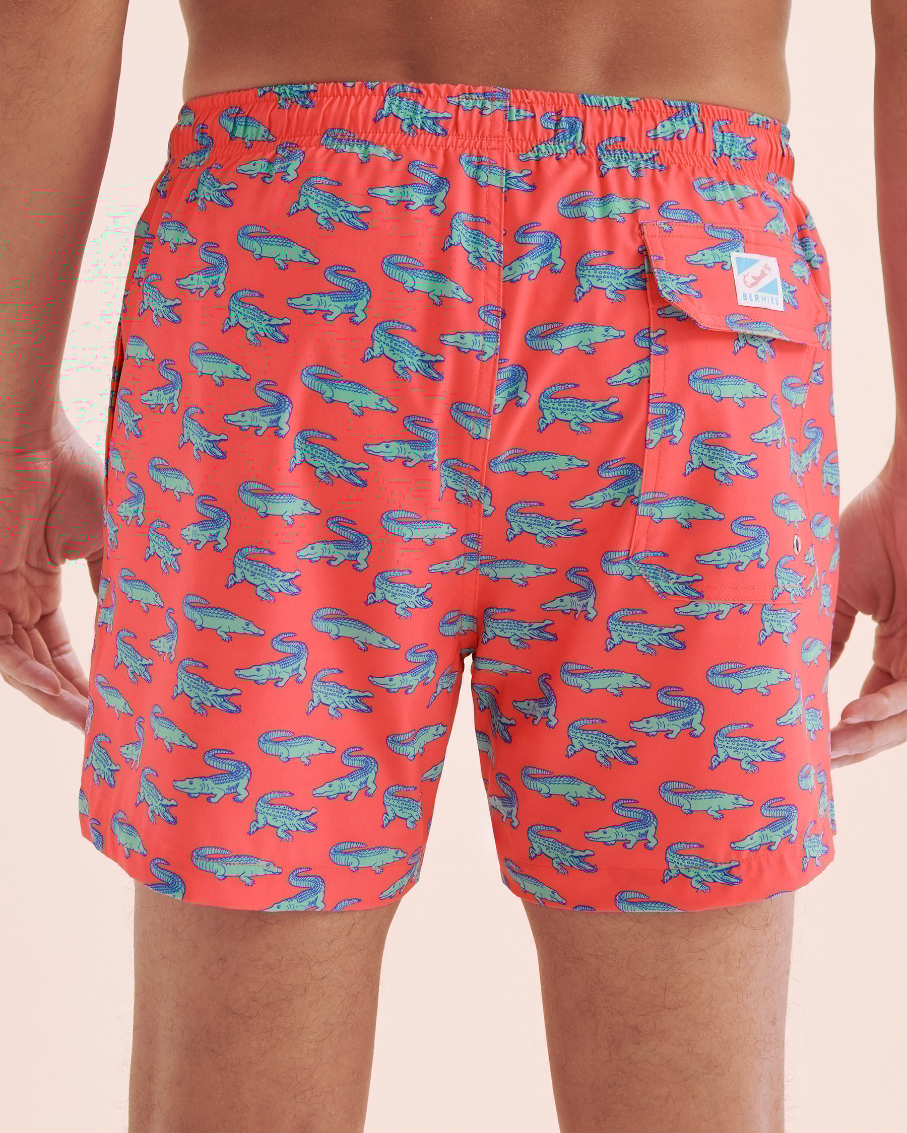 BERMIES Maillot volley crocodile Bleu et rose CROCODILE V3 - Voir4