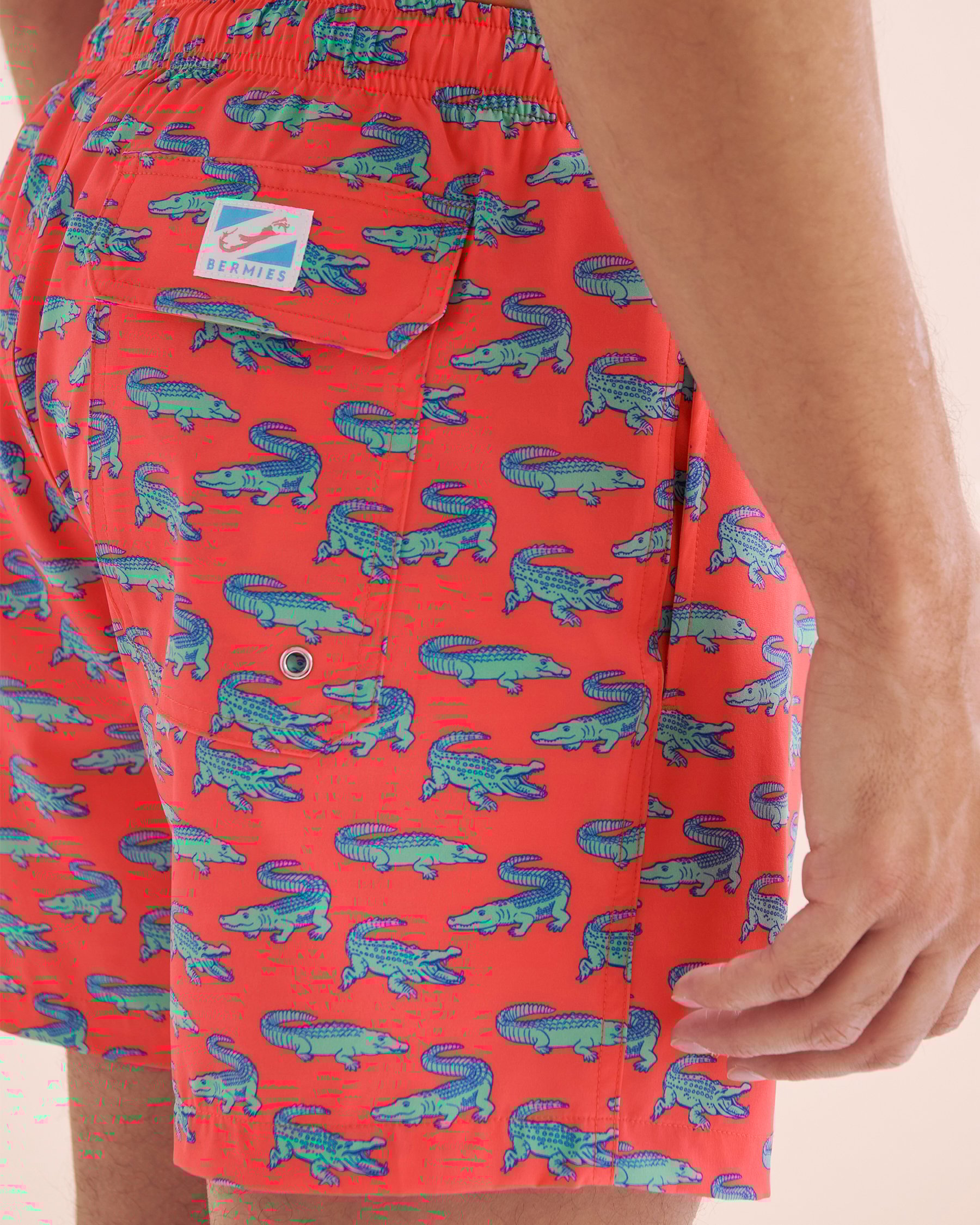 BERMIES Maillot volley crocodile Bleu et rose CROCODILE V3 - Voir6