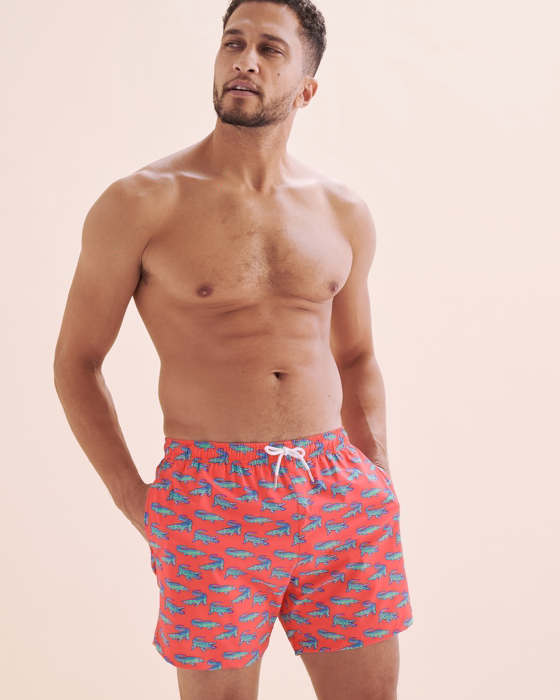 BERMIES Maillot volley crocodile Bleu et rose CROCODILE V3 - Voir7