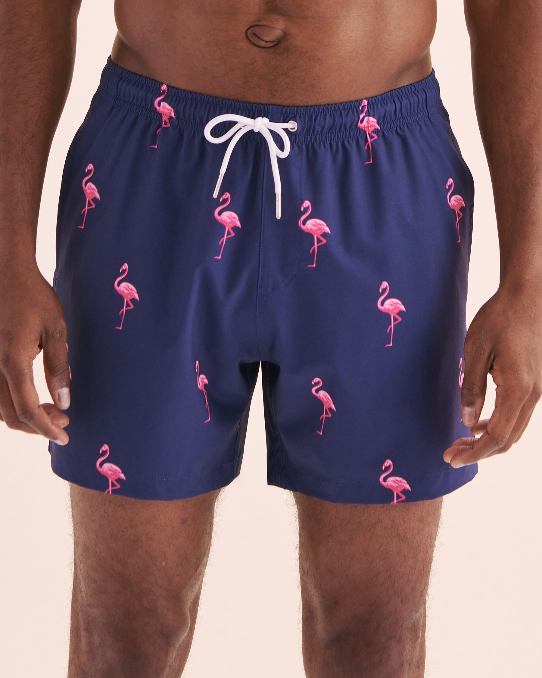 BERMIES Flamingo Volley Swimsuit Blue and pink MIAMI NIGHT - View2