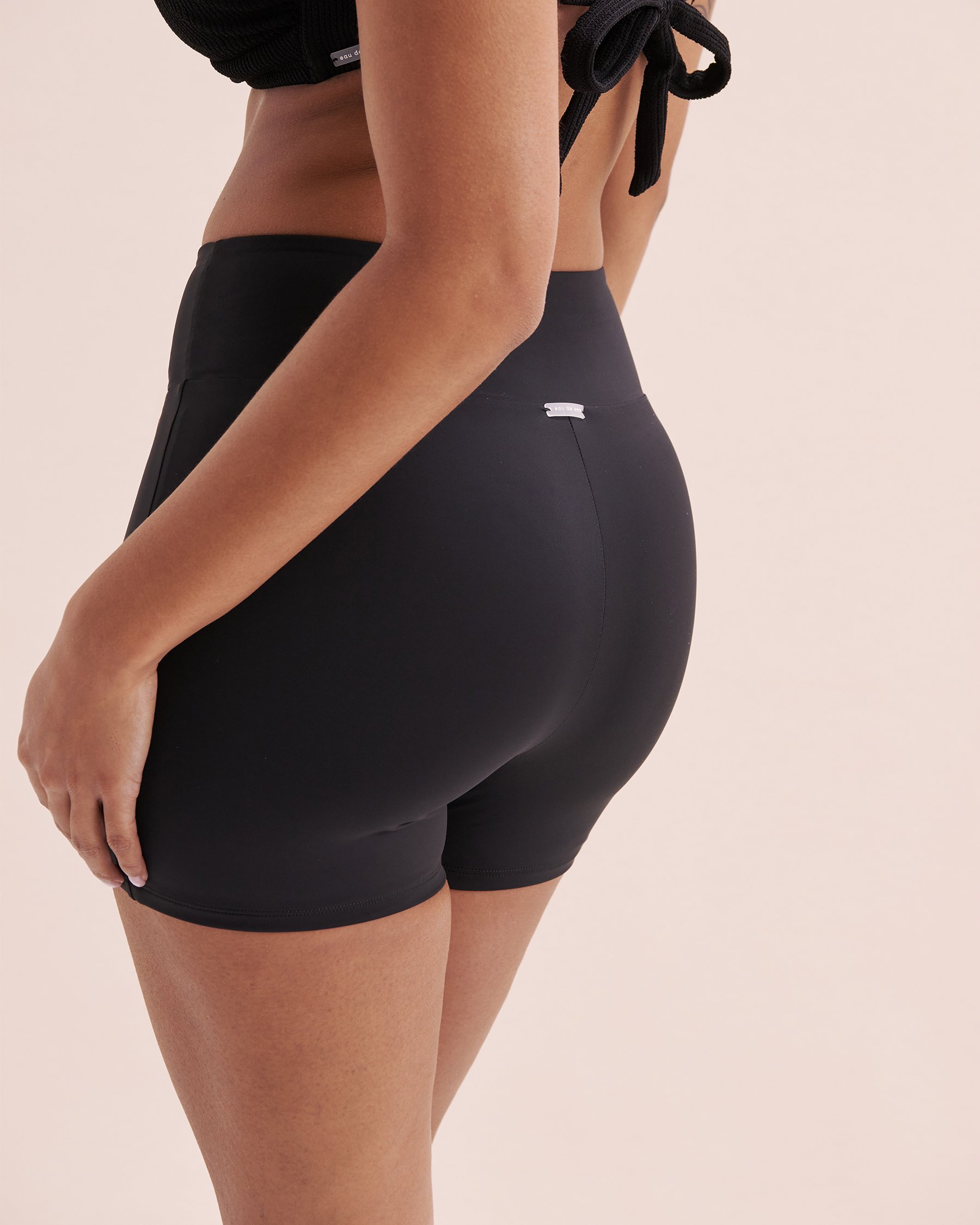 EAU DE SEA Blue Coastal High Waist Swim Short Black 01300394 - View7