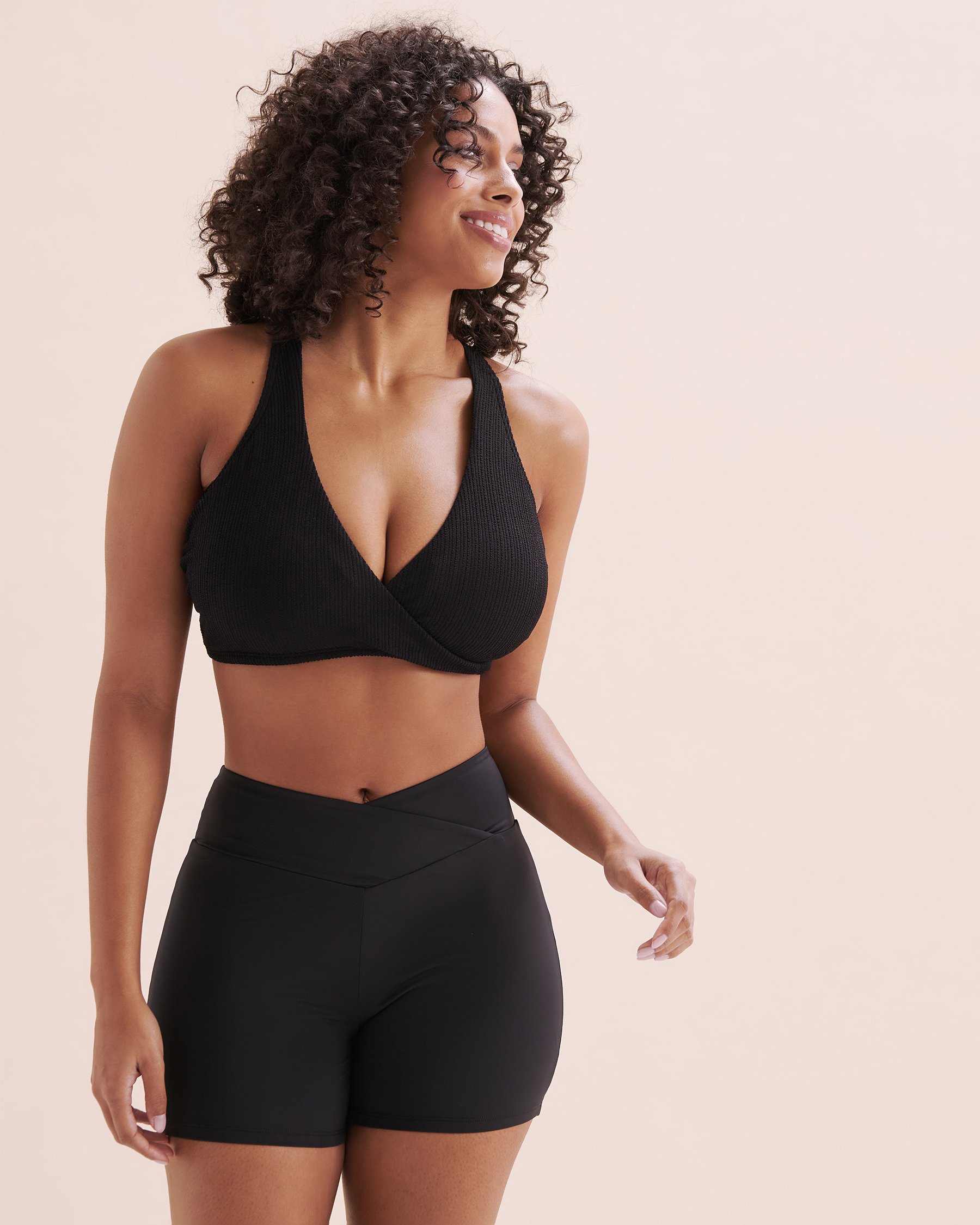 EAU DE SEA Blue Coastal High Waist Swim Short Black 01300394 - View8