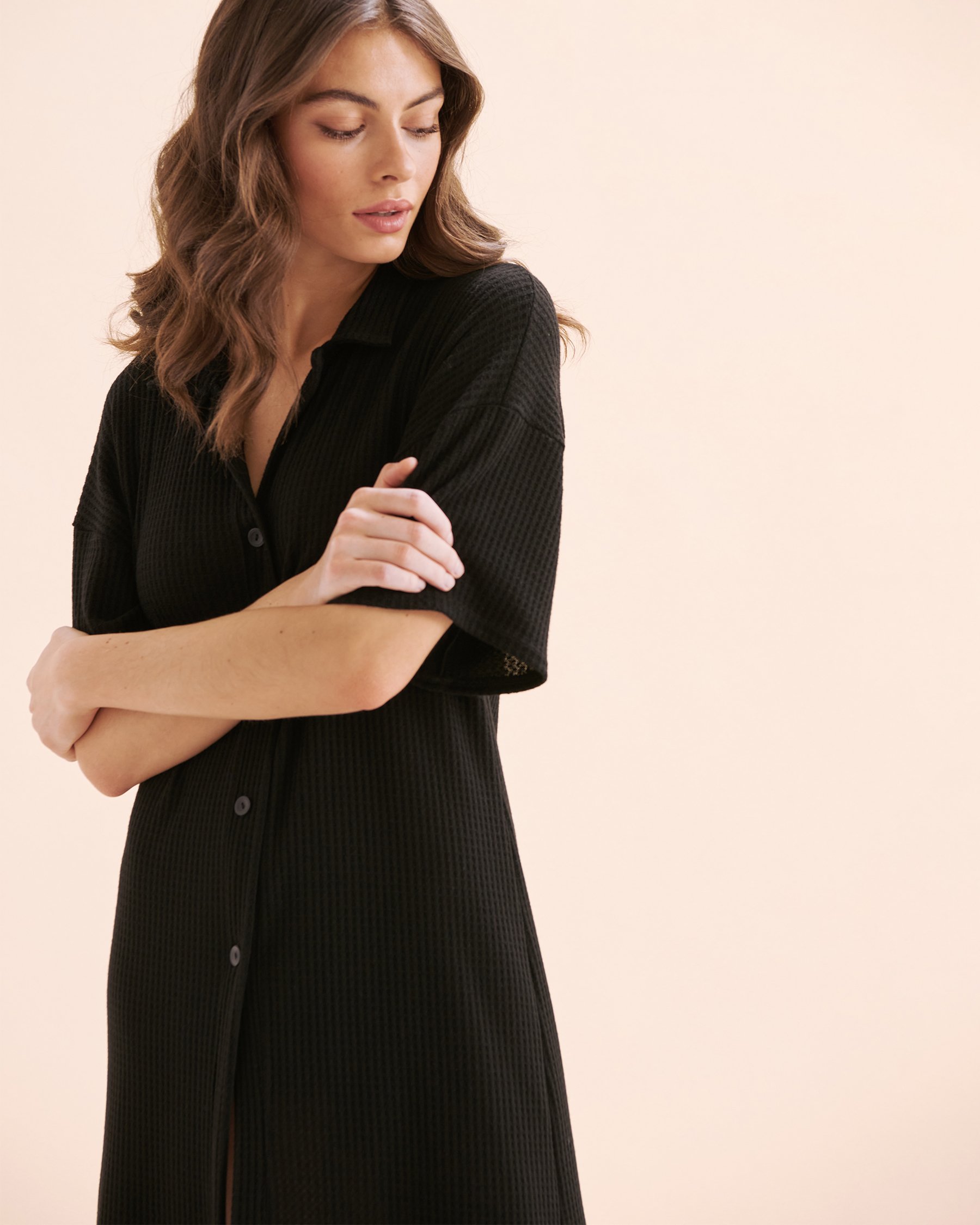 COVER ME Chemise gaufrée Noir 25020766 - View4