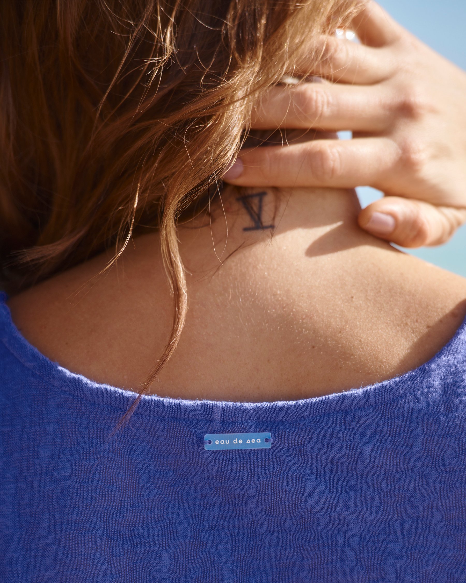 EAU DE SEA Blue Coastal Knit Short Tunic Amparo Blue 02400047 - View5