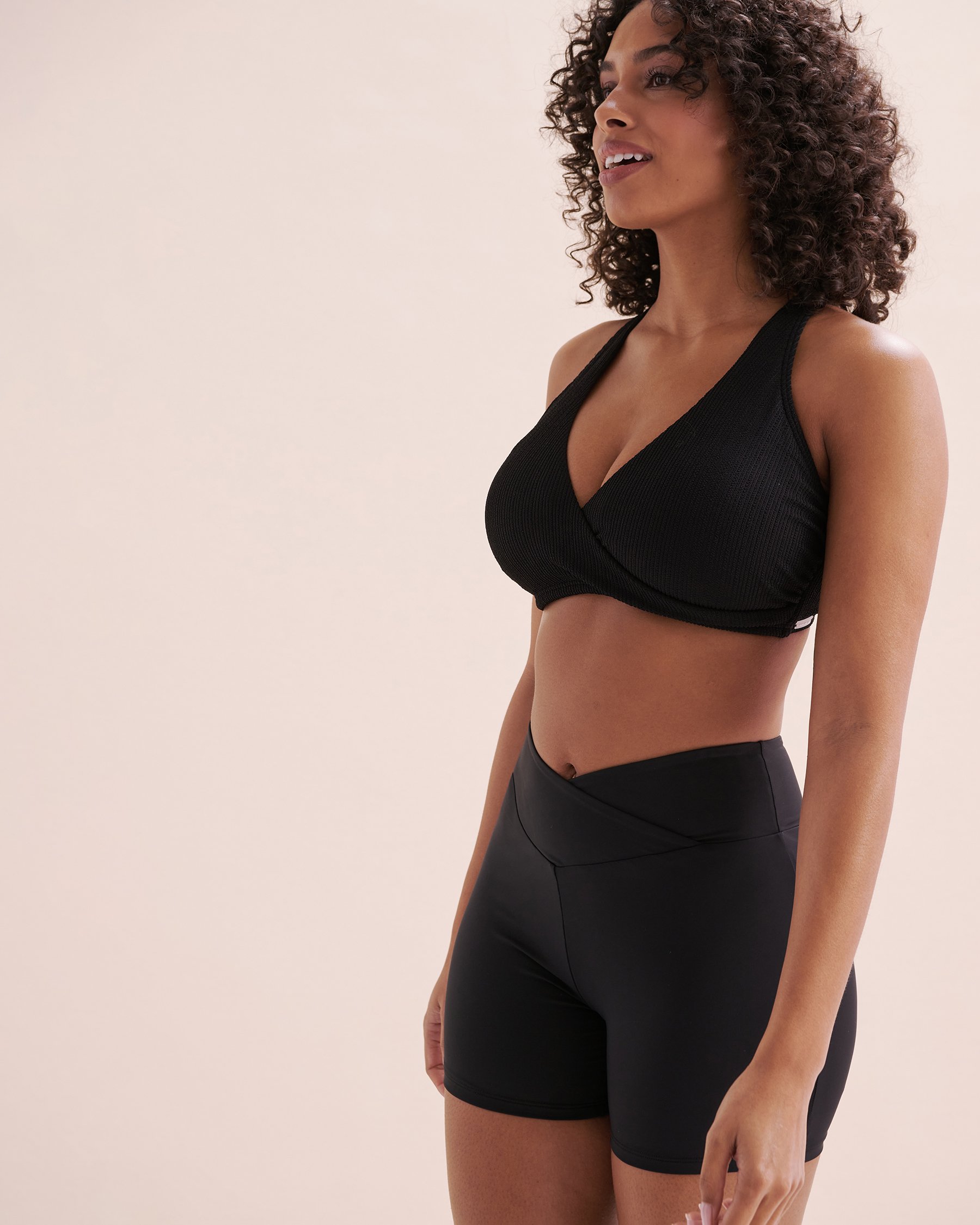 EAU DE SEA Blue Coastal High Waist Swim Short Black 01300394 - View9