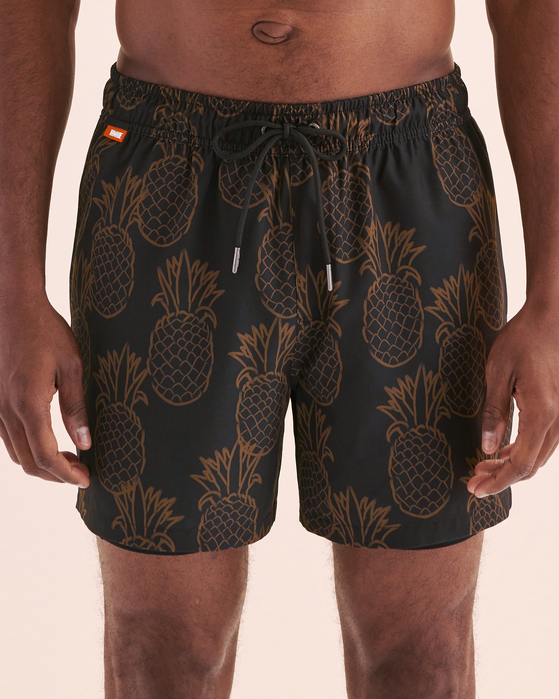 HAMABE Volley Swimsuit with Long Lining Black and brown 03100046 - View1