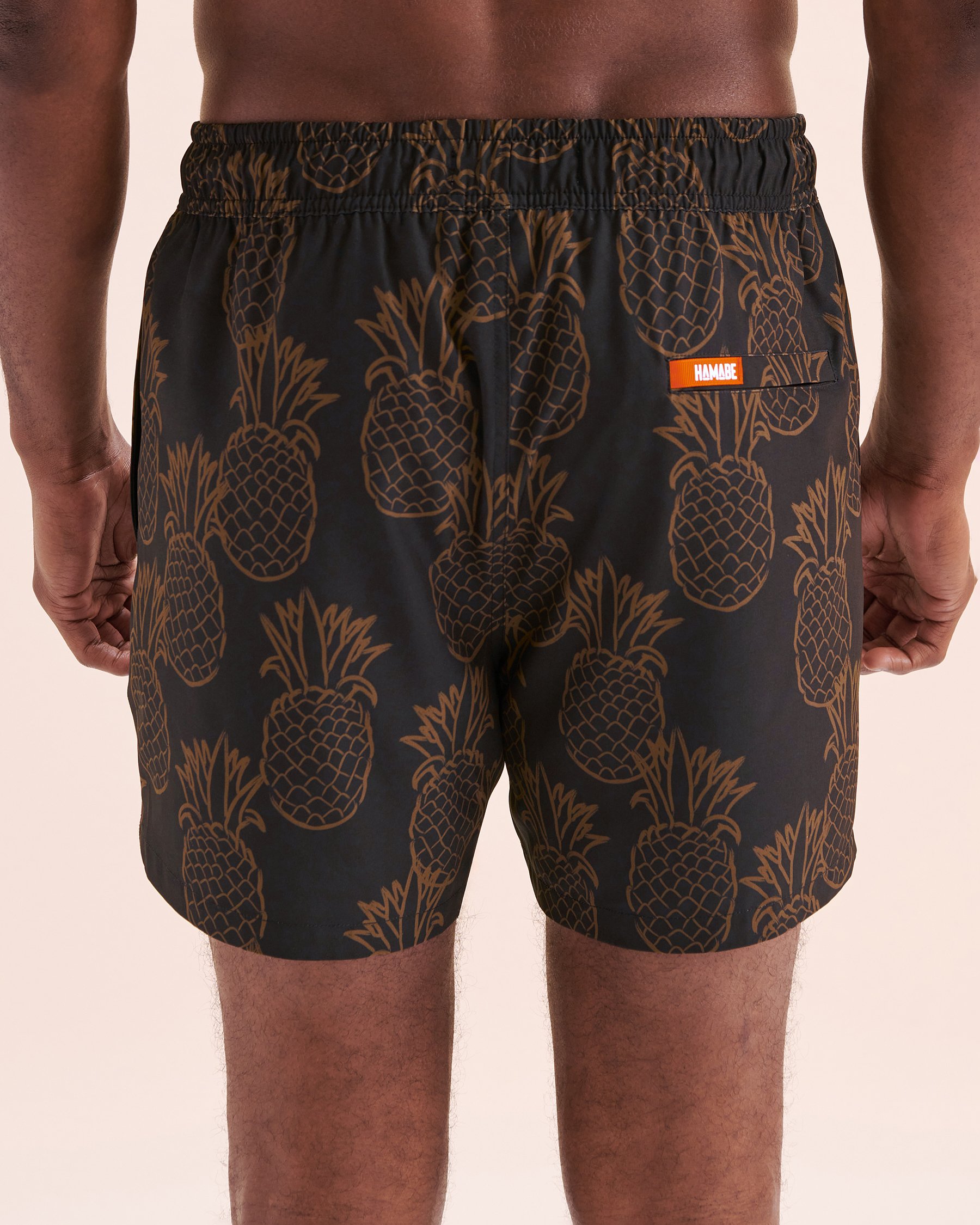 HAMABE Volley Swimsuit with Long Lining Black and brown 03100046 - View2