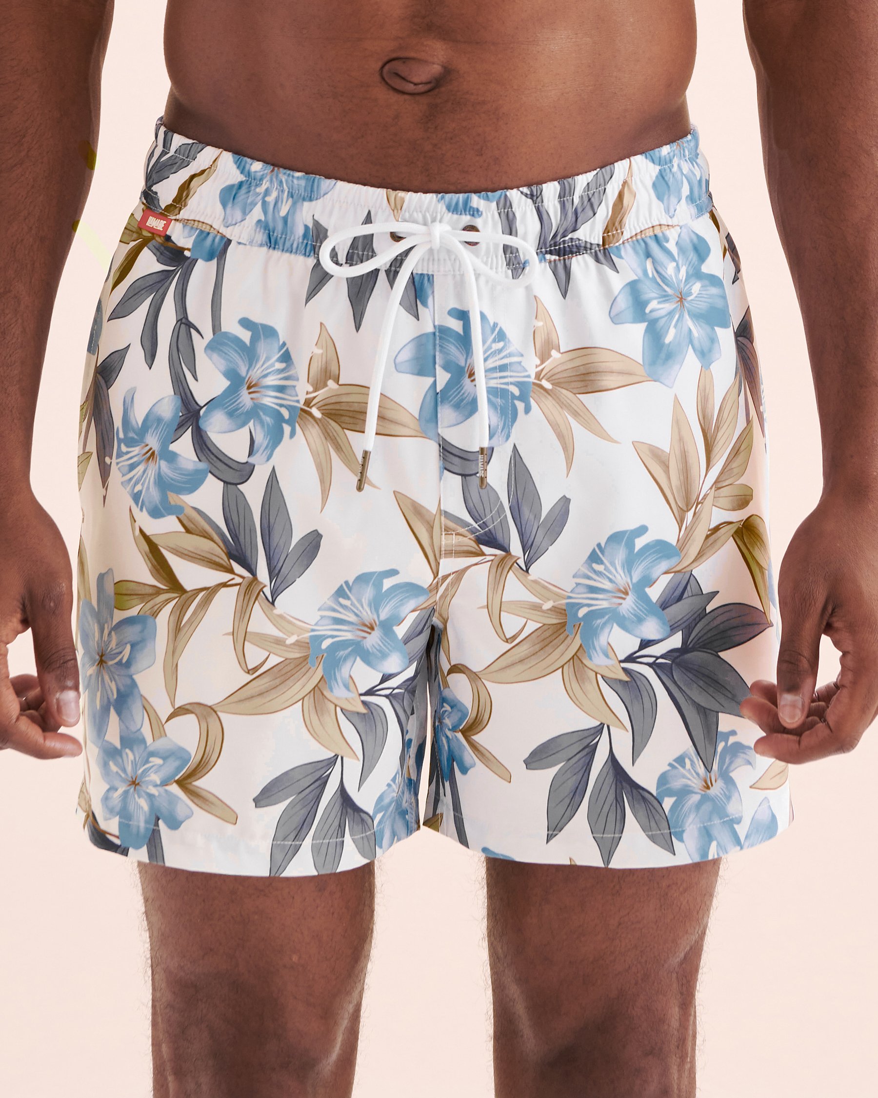 HAMABE Volley Swimsuit with Long Lining Brillant white and blue 03100046 - View4