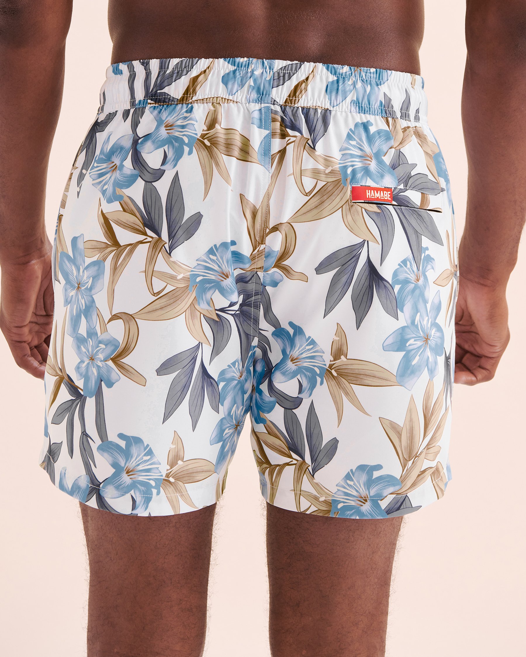 HAMABE Volley Swimsuit with Long Lining Brillant white and blue 03100046 - View5