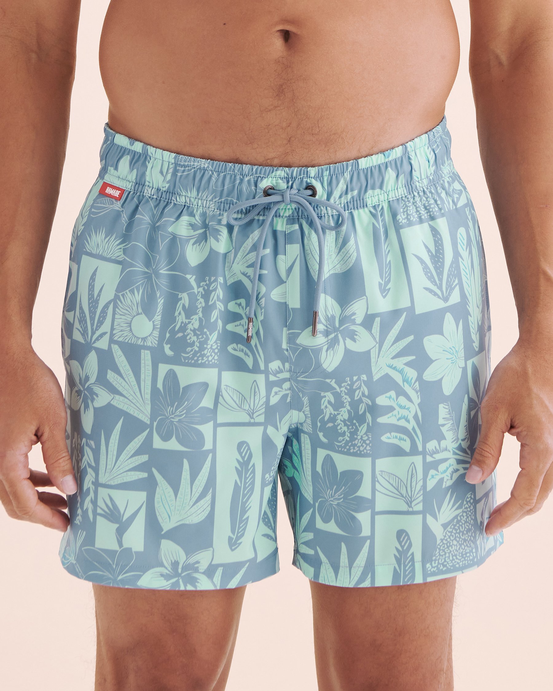 HAMABE Volley Swimsuit with Long Lining Dusk Blue 03100046 - View4