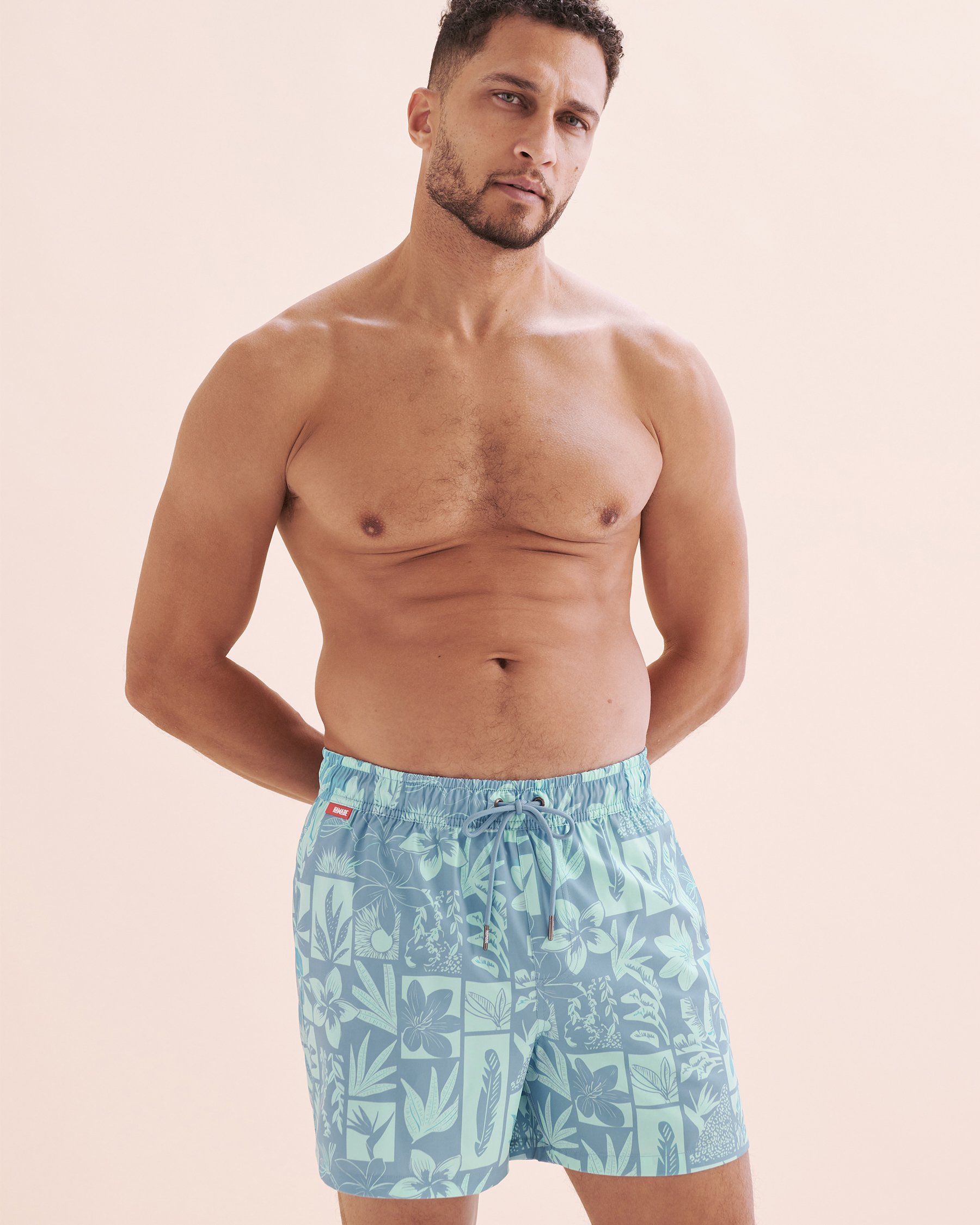 HAMABE Volley Swimsuit with Long Lining Dusk Blue 03100046 - View10