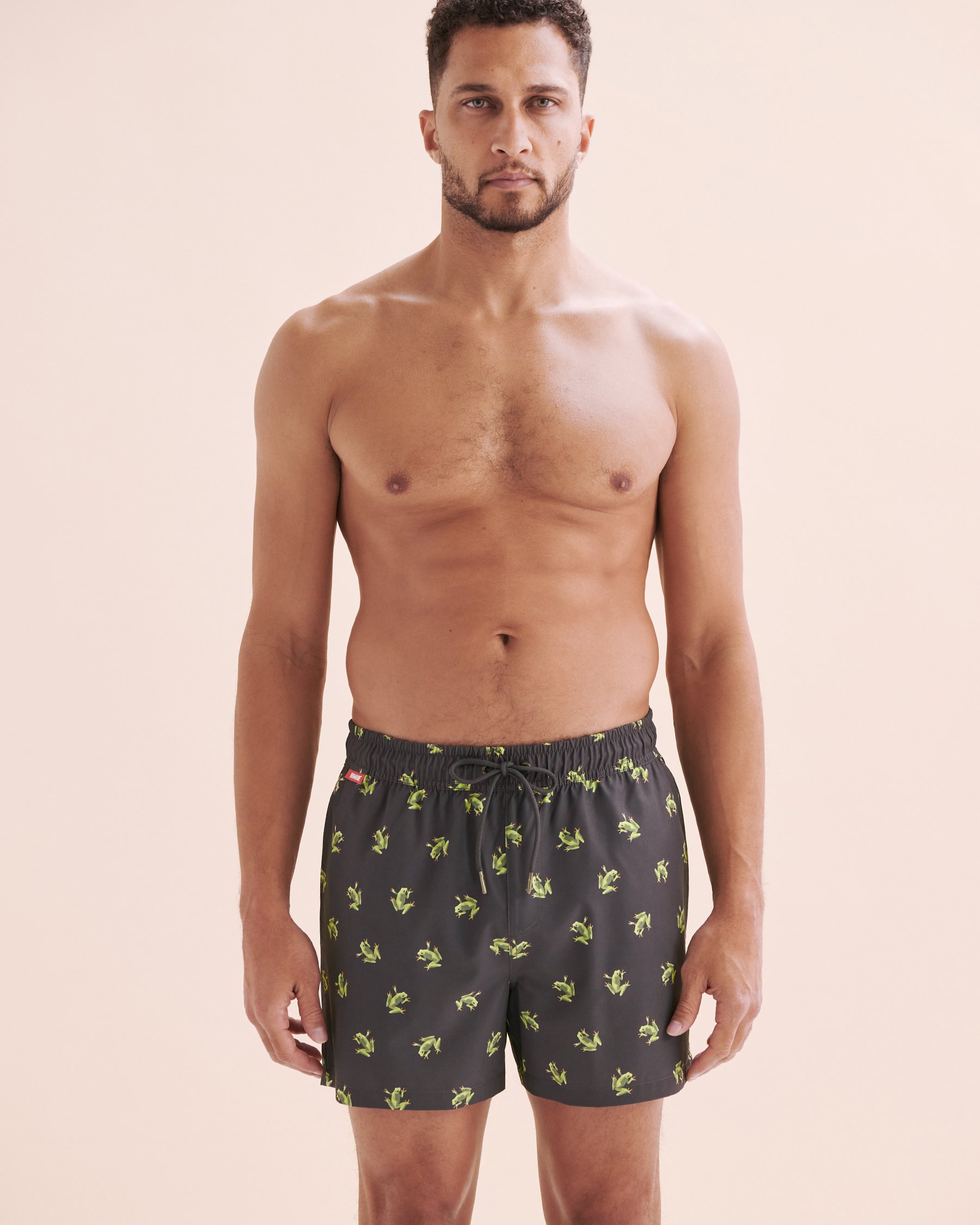 HAMABE Volley Swimsuit with Mesh Lining Green Frog 03100047 - View5