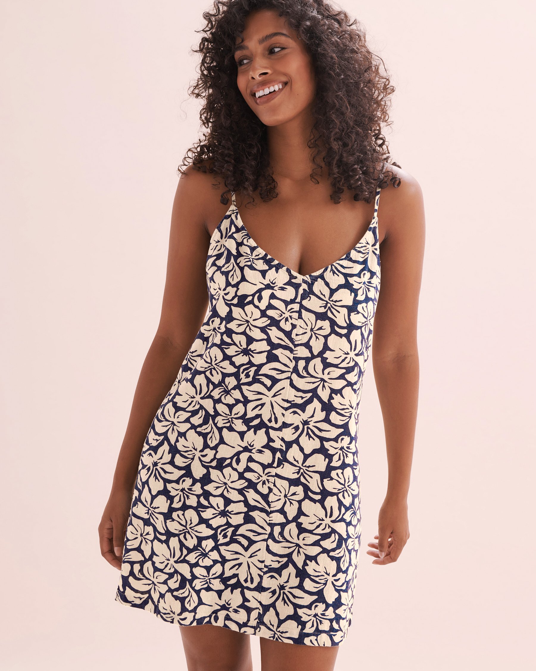 RIP CURL Mini robe Las Dalias Bleu-marin et gris 06XWDR - View1