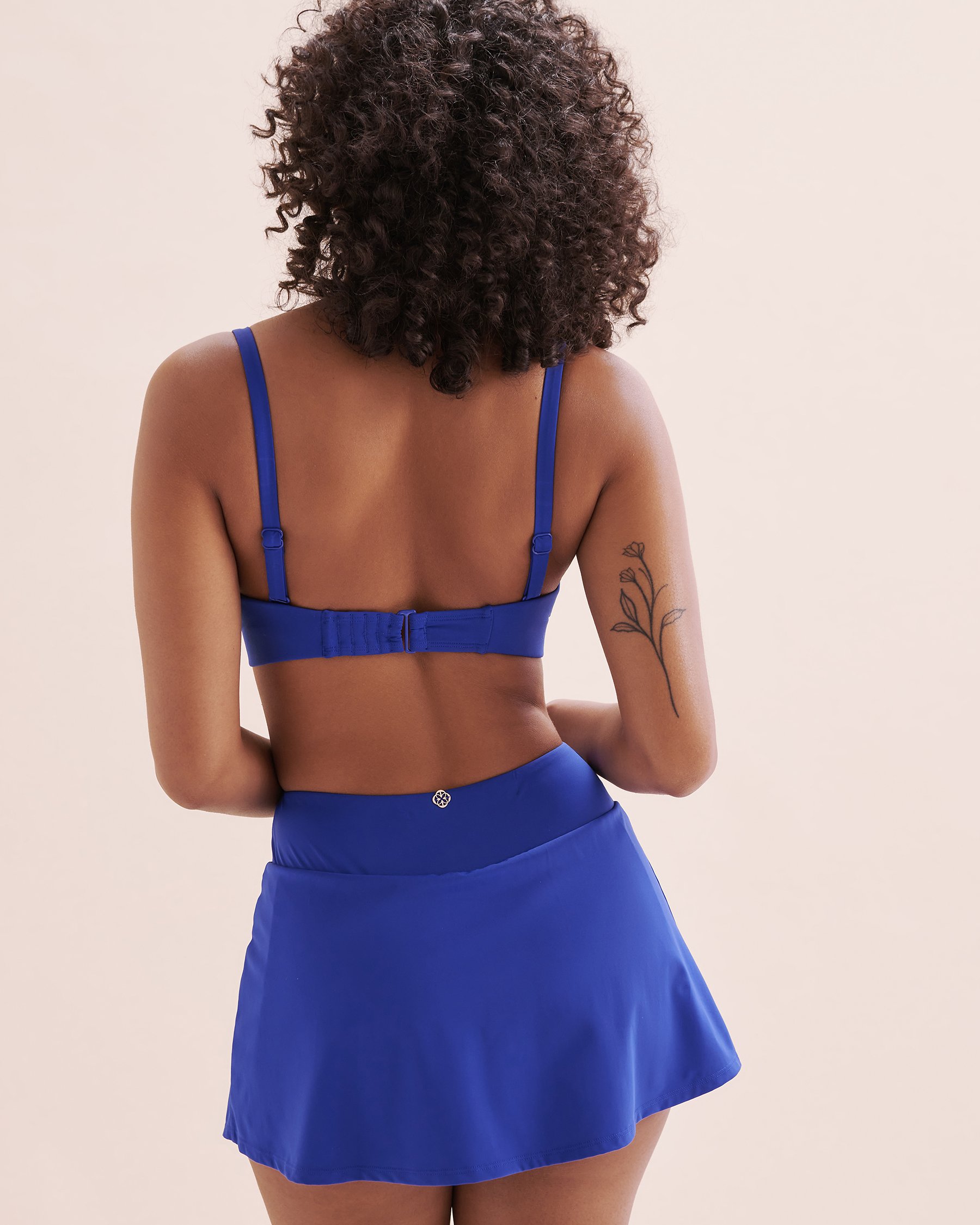 TURQUOISE COUTURE Jupe de bain taille haute Mykonos Palm Bleu Surfez sur le Web 01300407 - Voir6