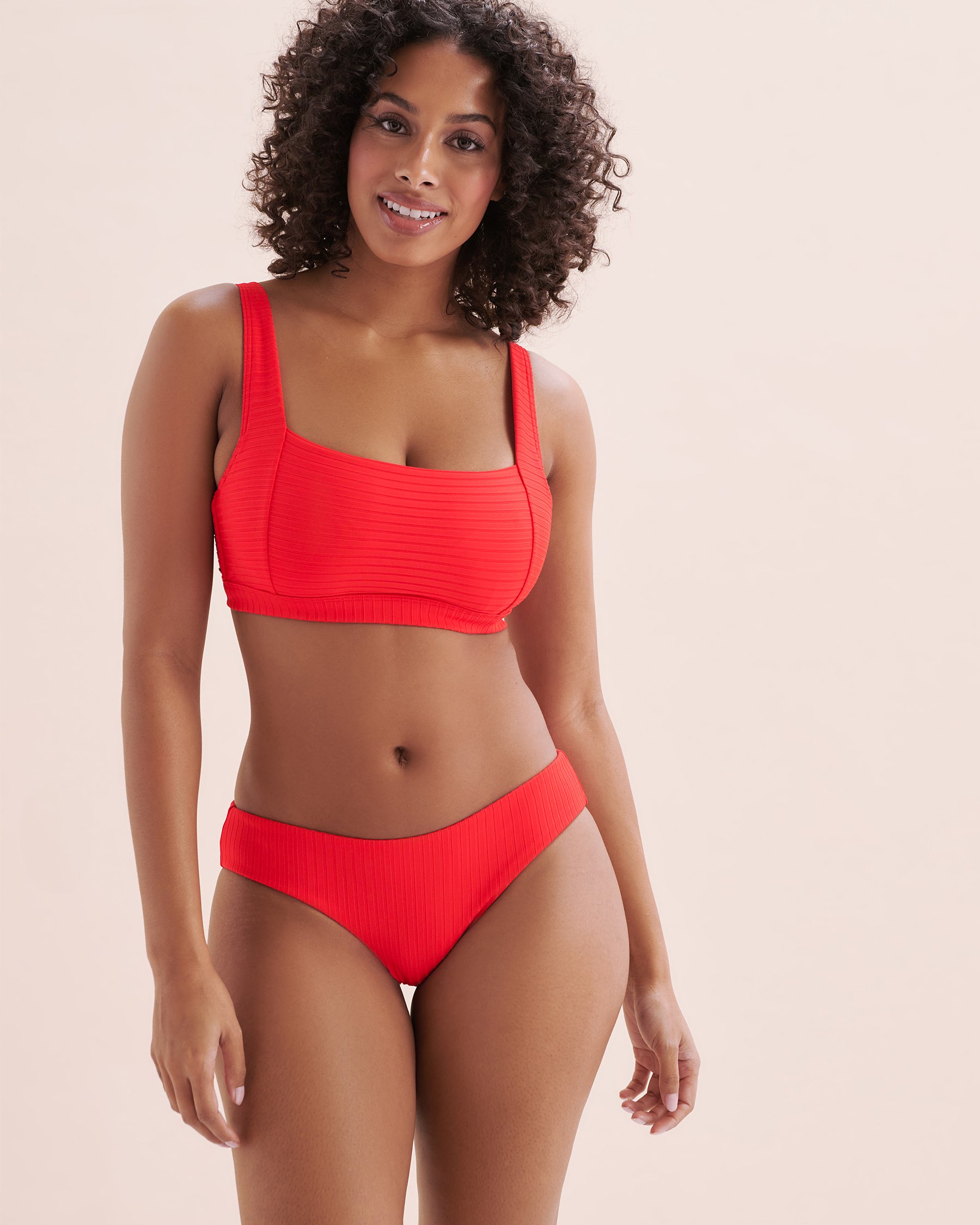 RIP CURL Haut de bikini bralette bonnet D/DD Premium Surf Rouge Hibiscus 0ASWSW - View1