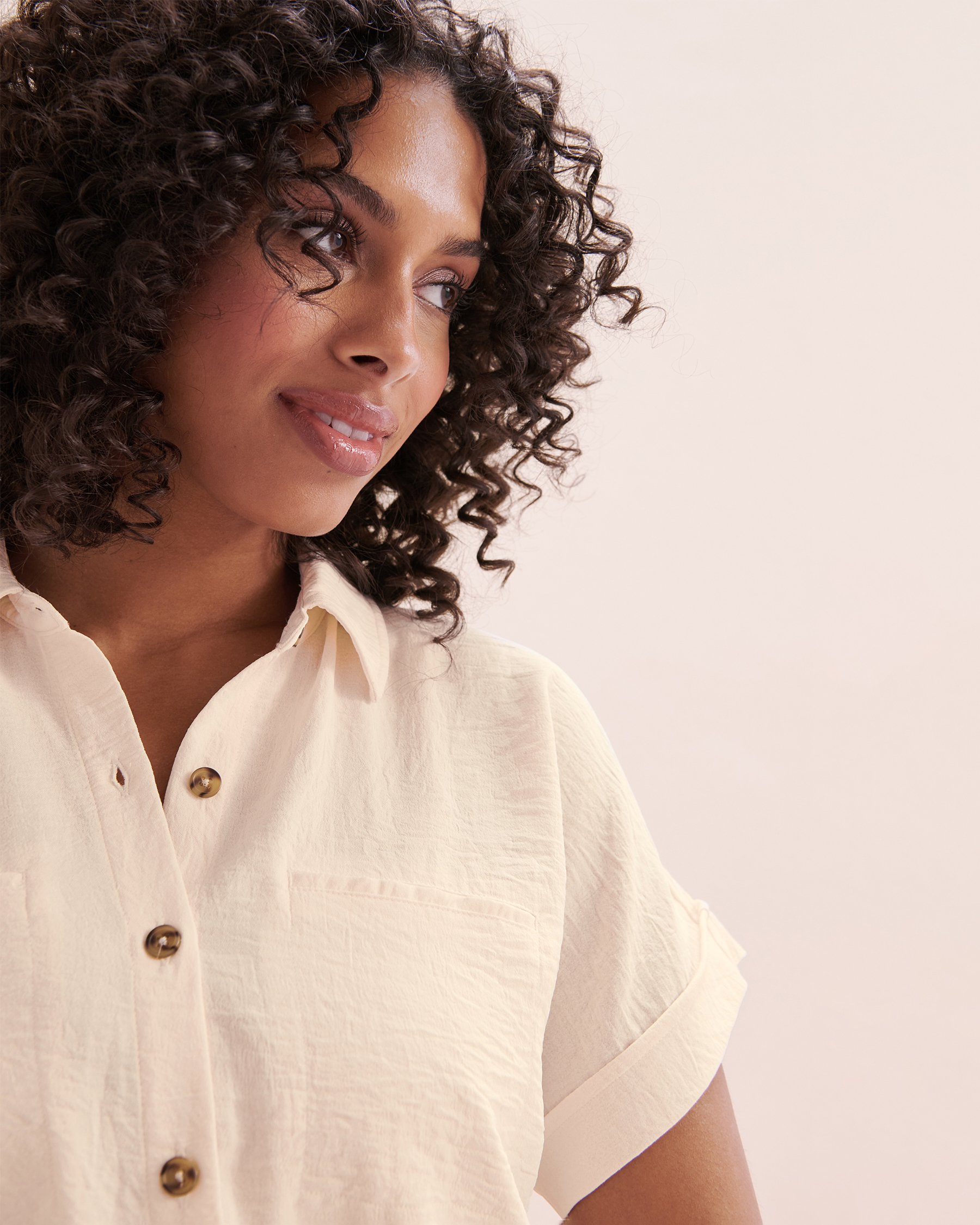 OFF THE BEACH Combinaison boutonnée texturée Beige Jet Stream 02300151 - Voir3