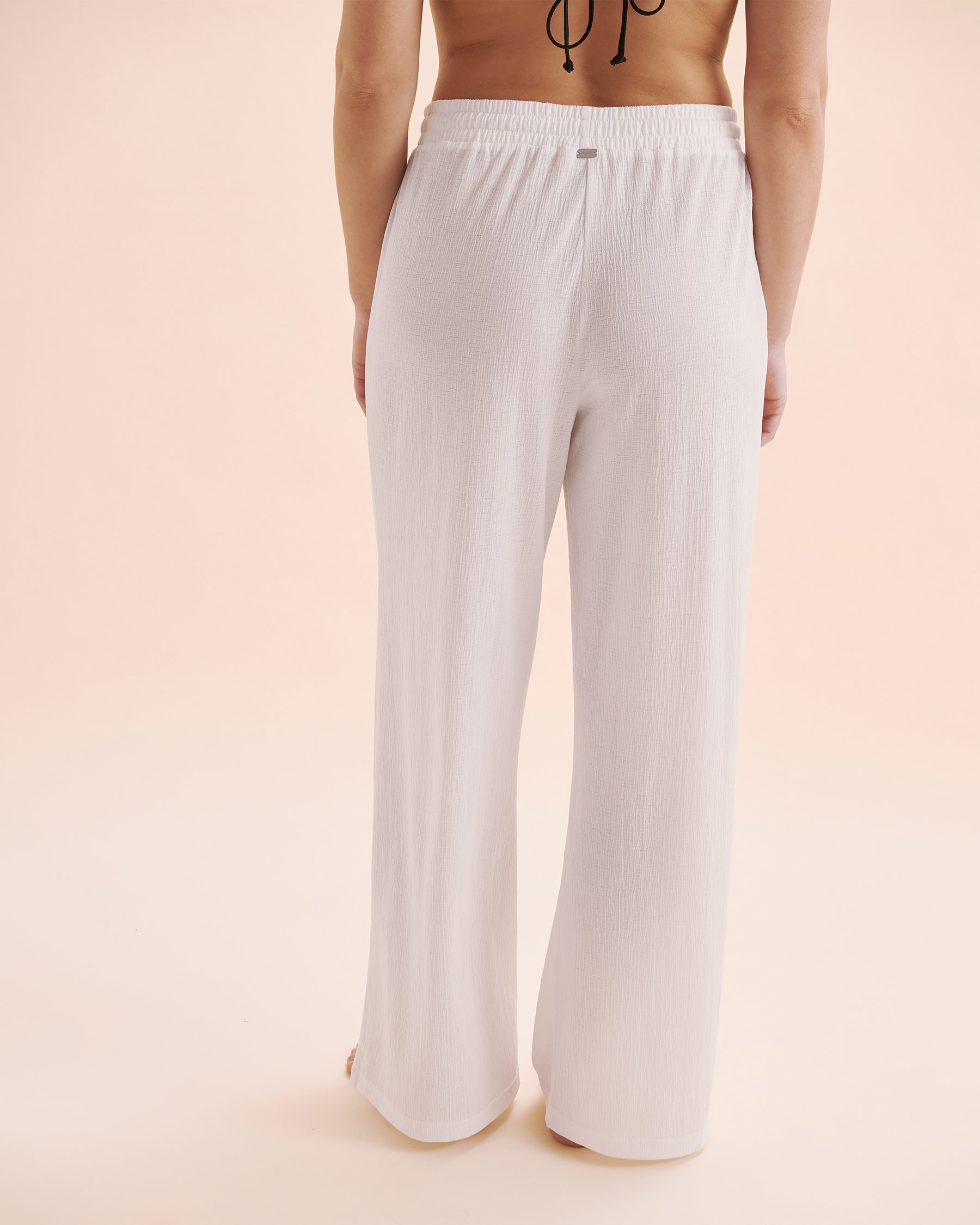 TROPIK Pantalon en polyester plissé Blanc brillant 02200085 - Voir6