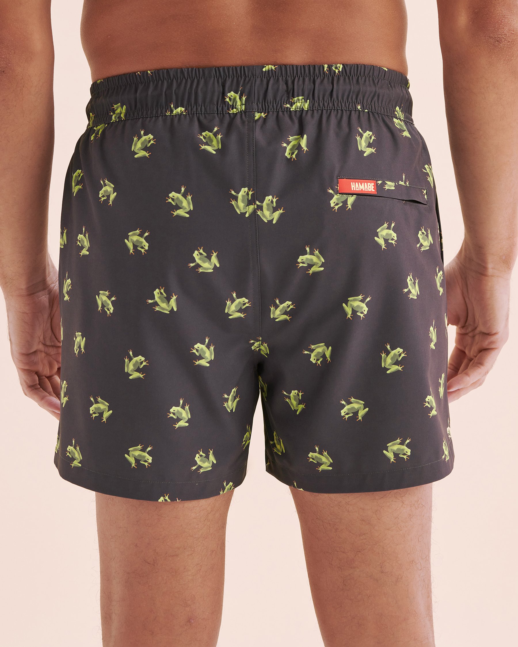 HAMABE Volley Swimsuit with Mesh Lining Green Frog 03100047 - View2